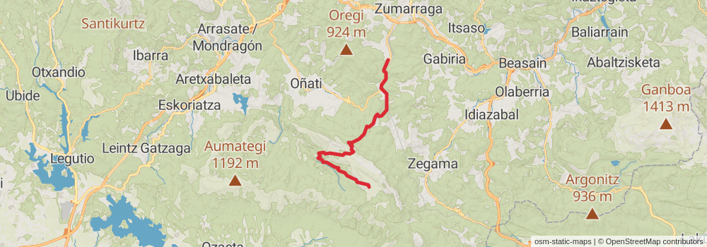 GR 120 Sendero de los Tres Templos stage 3 Map