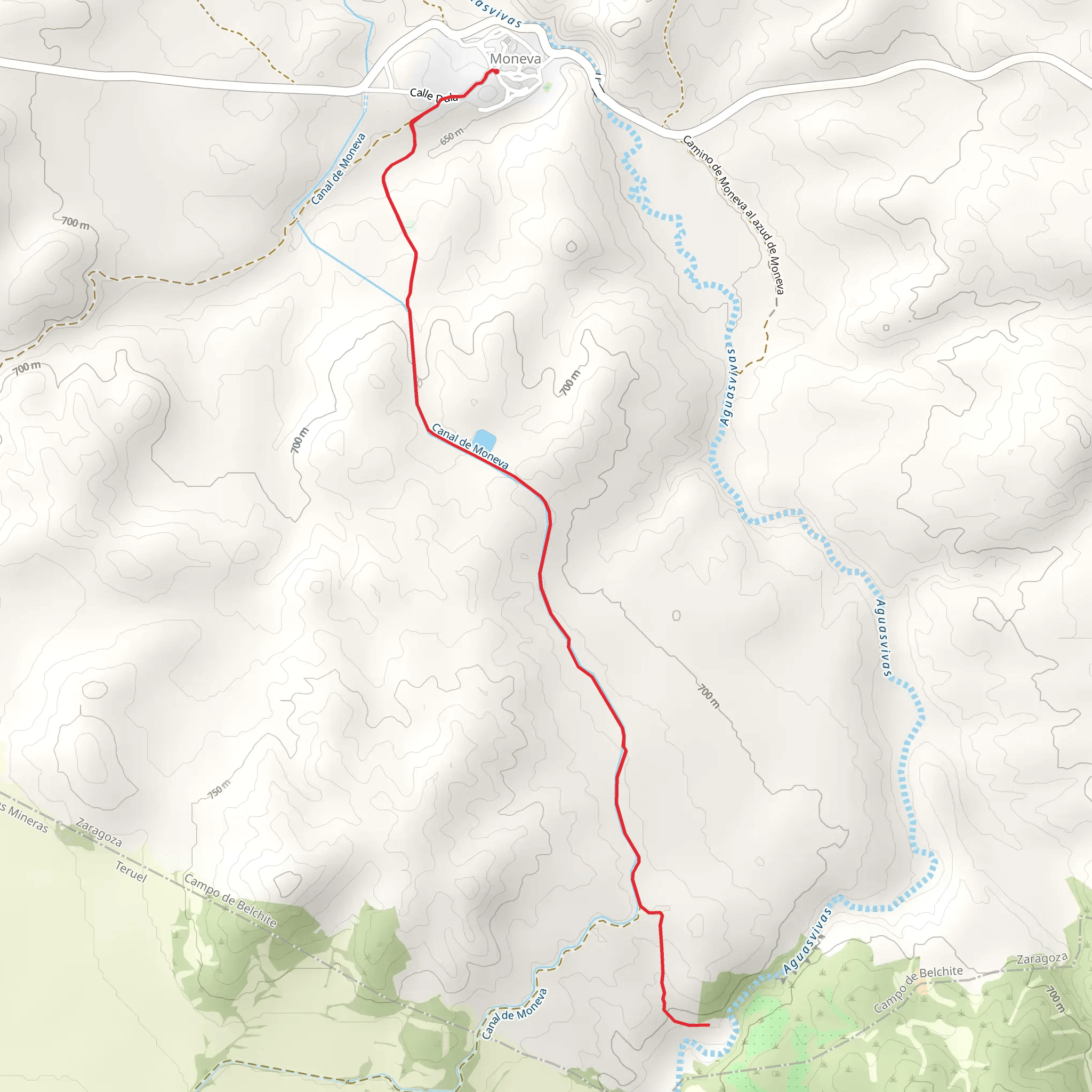 Moneva - Hermitage of Sanched PR Z 27 mobile static map