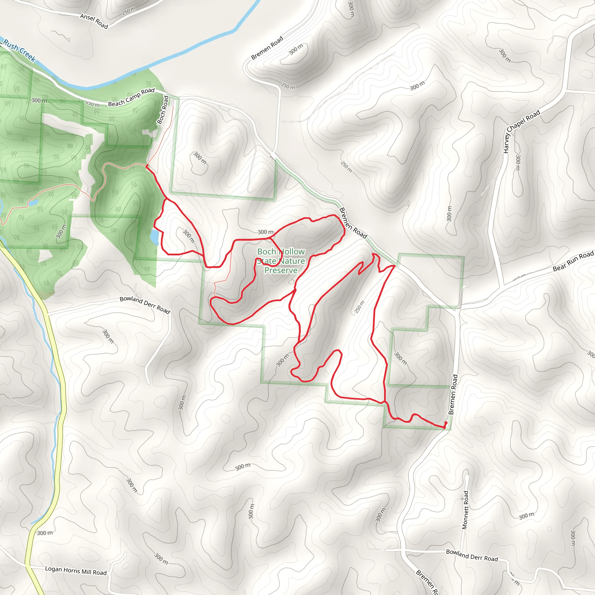 Meadow -Buckeye Loop Trail mobile static map
