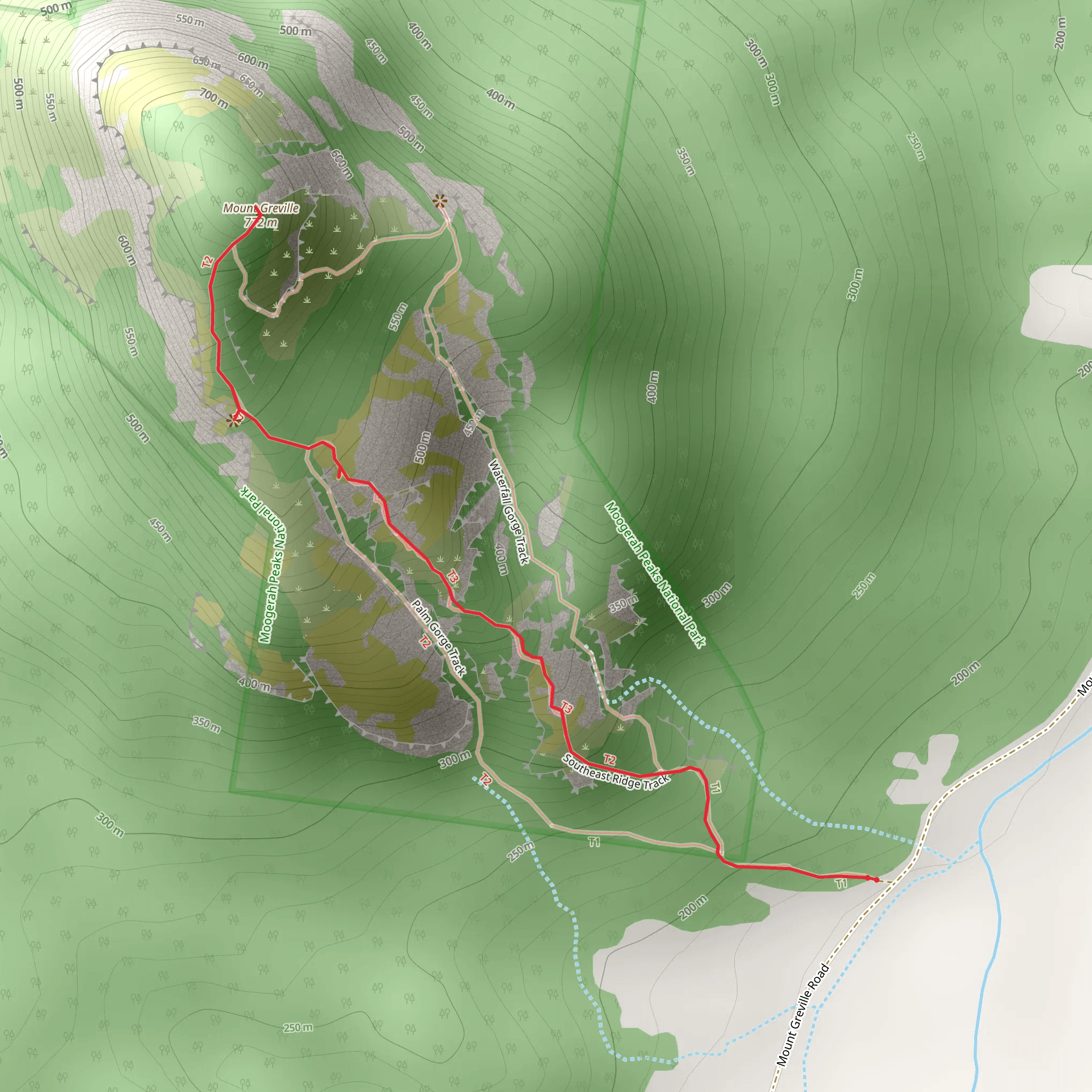 Mount Greville Track mobile static map