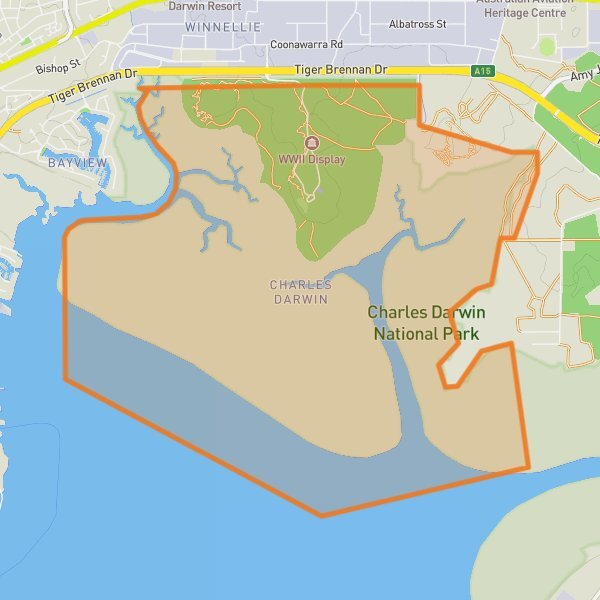 Charles Darwin National Park mobile static map