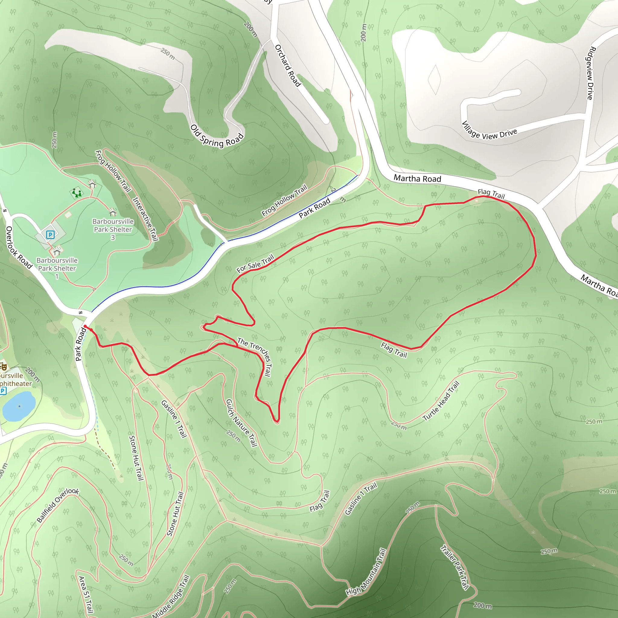 Flag Loop Trail mobile static map
