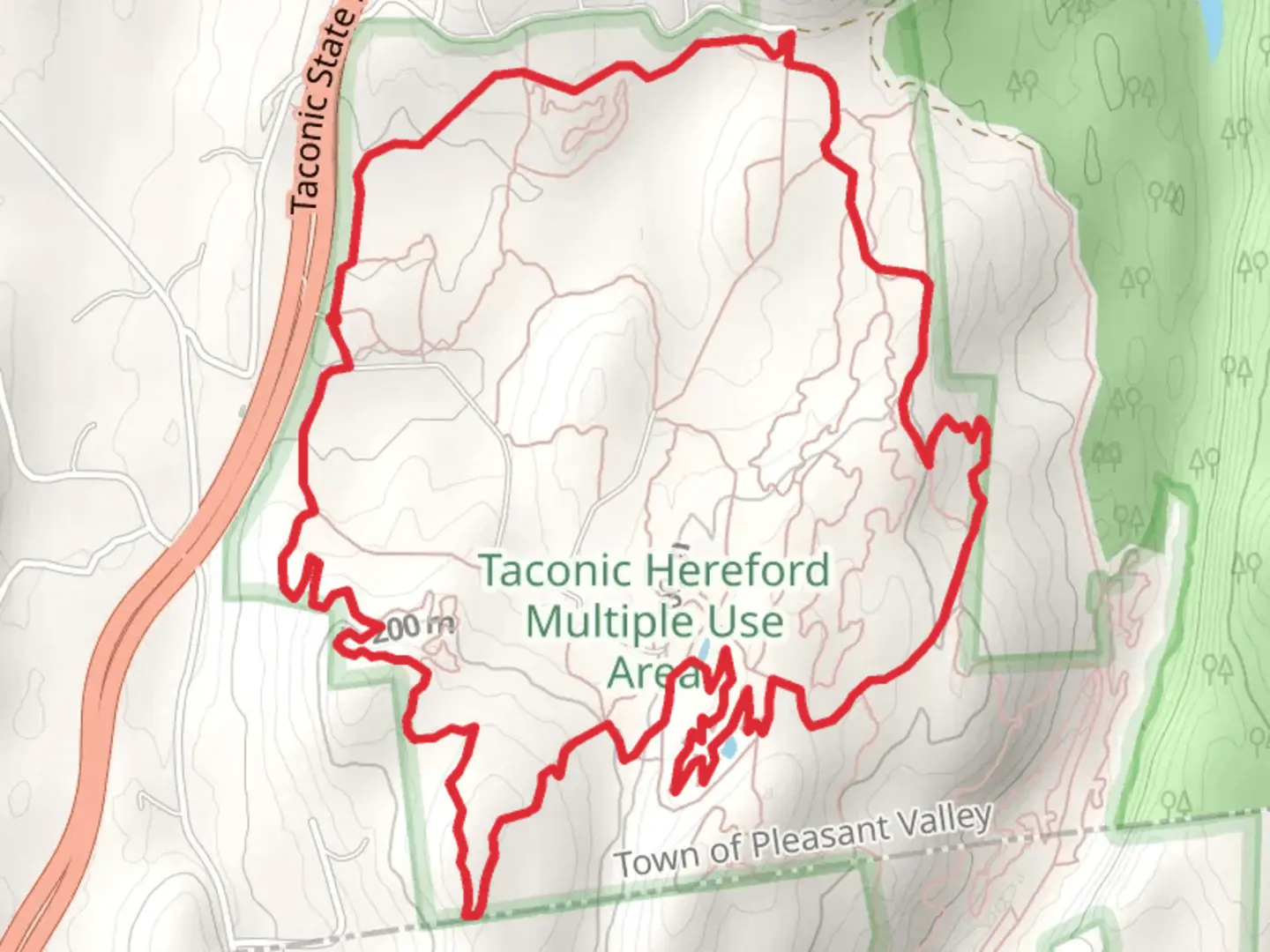 An image depicting the trail Taconic Hereford Loop Trail and its surrounding area.