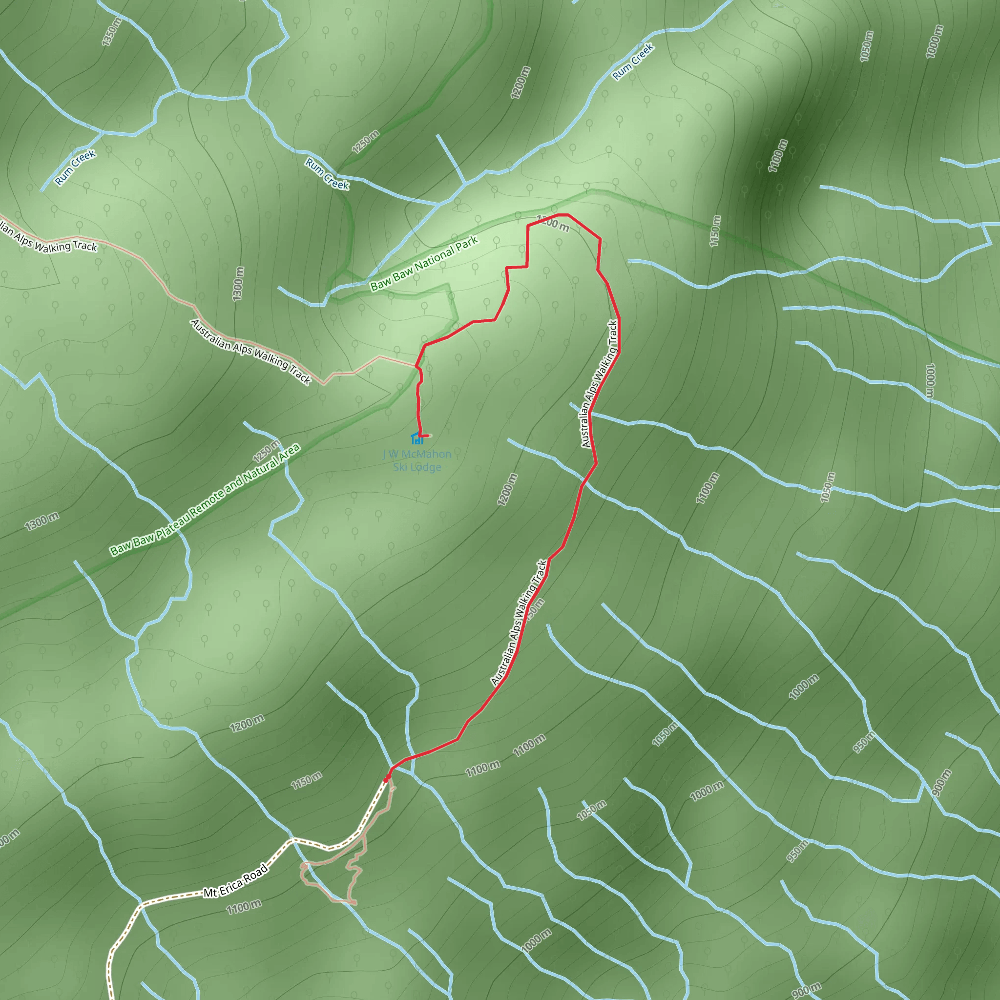 Mushroom Rocks Trail mobile static map