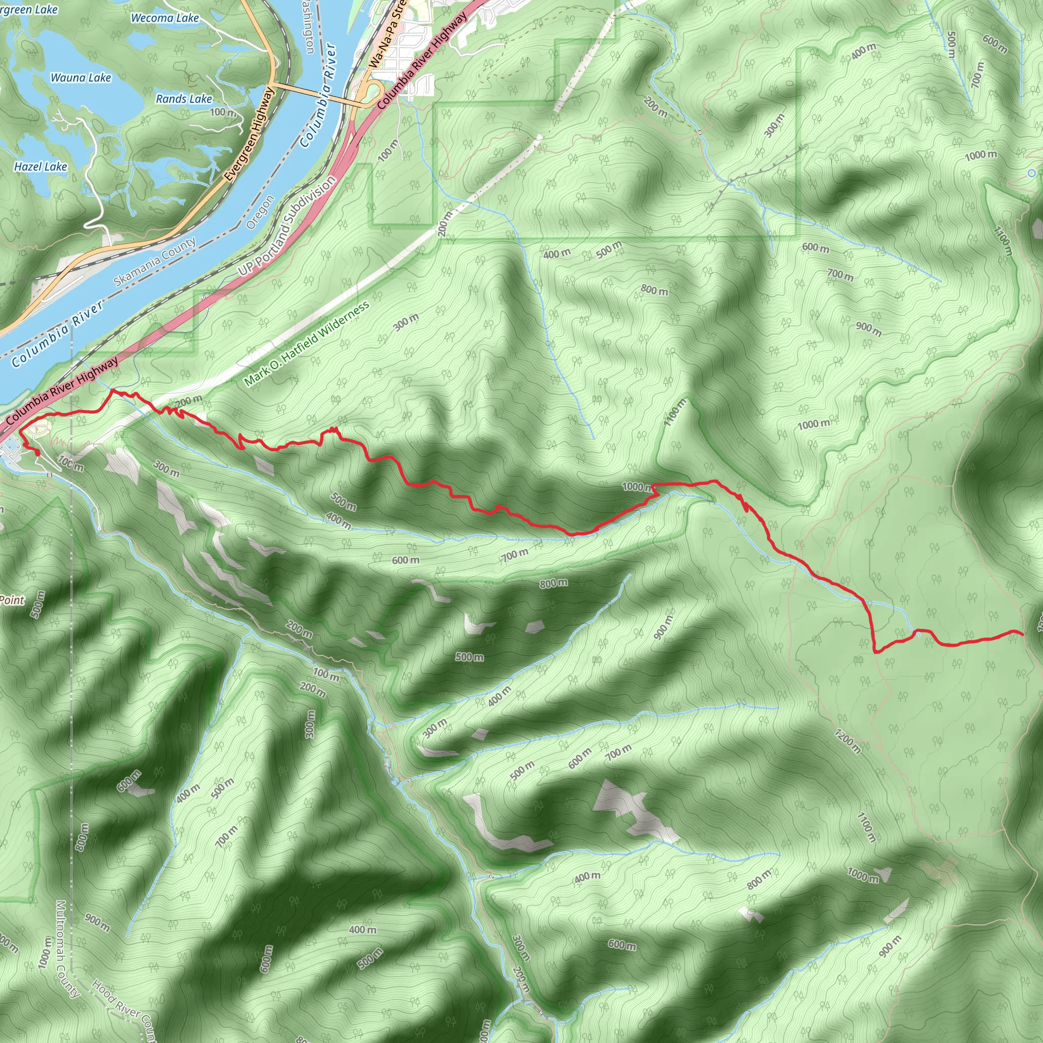Ruckel Creek Trail mobile static map