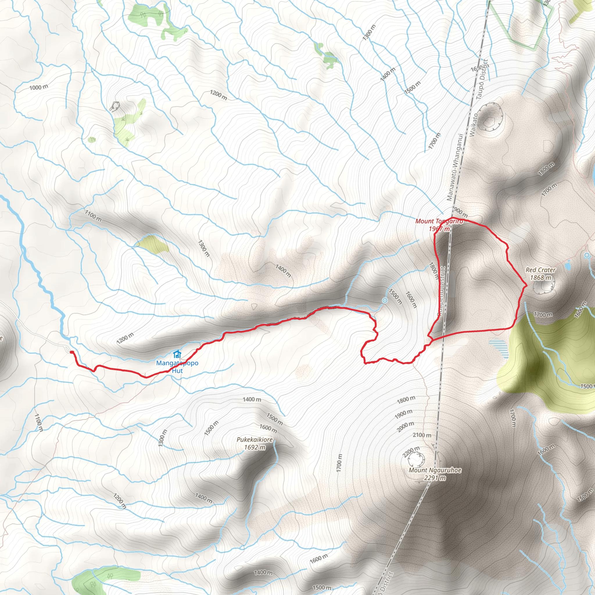 Mount Tongariro Loop mobile static map