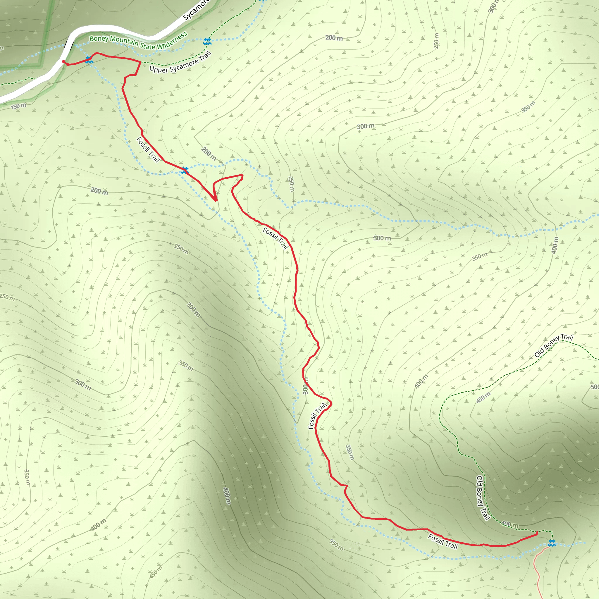 Fossil Trail mobile static map