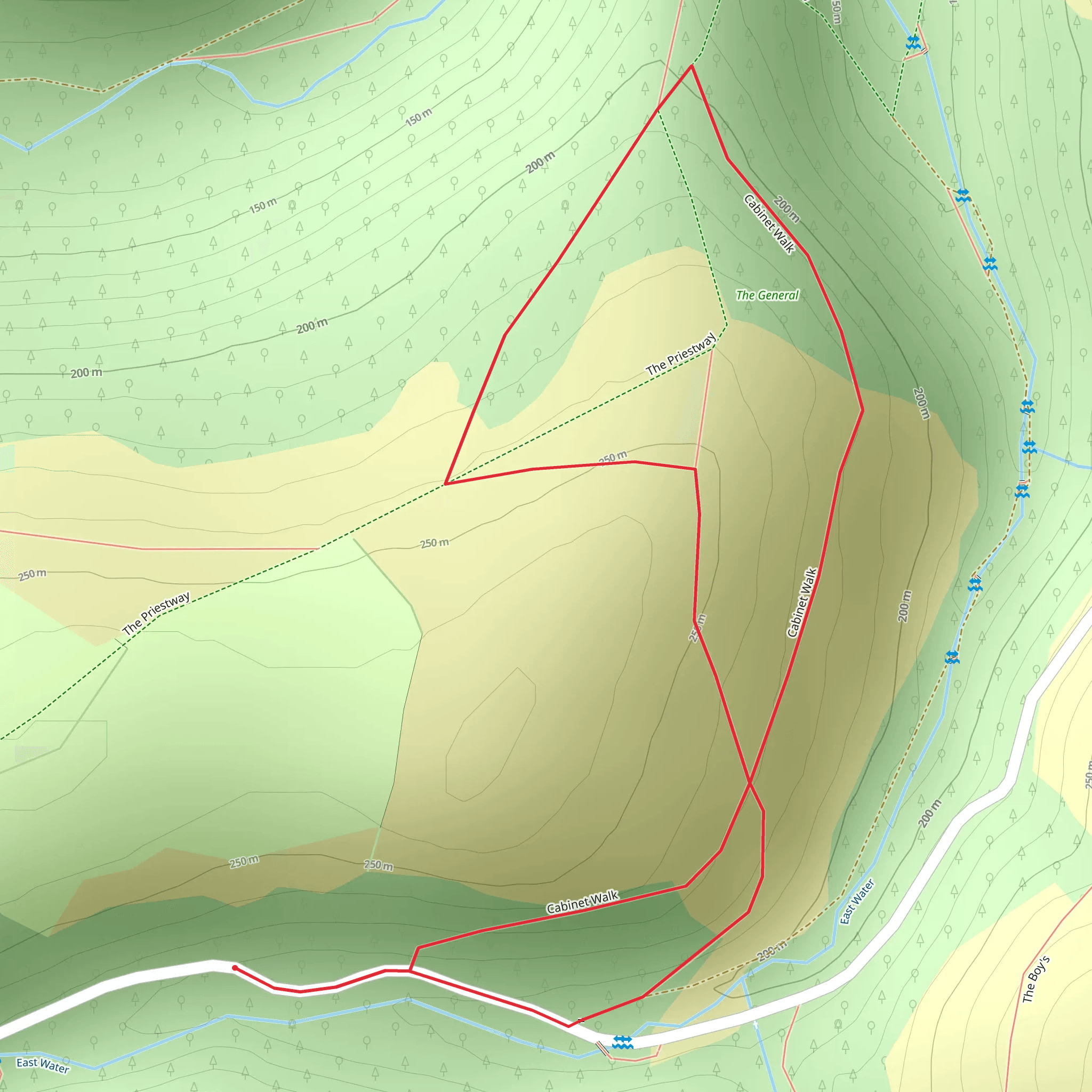 Horner Wood Ancient Trees and Cabinet Loop Walk mobile static map