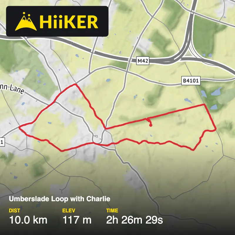 A map preview of the recording Umberslade Loop with Charlie.