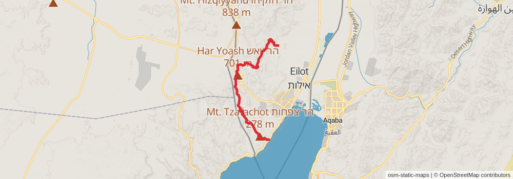 Israel National Trail stage 56 Map