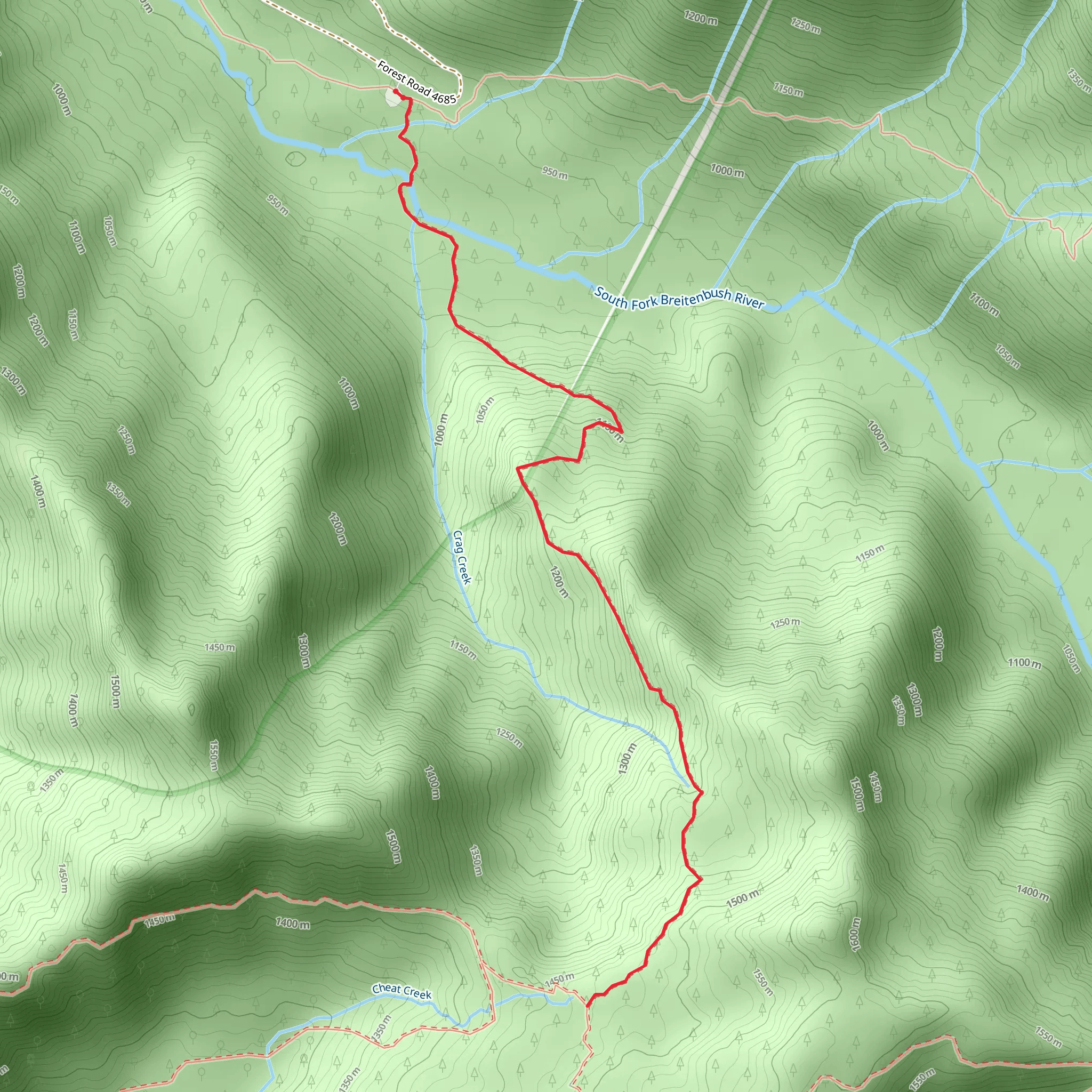 Crag Trail mobile static map