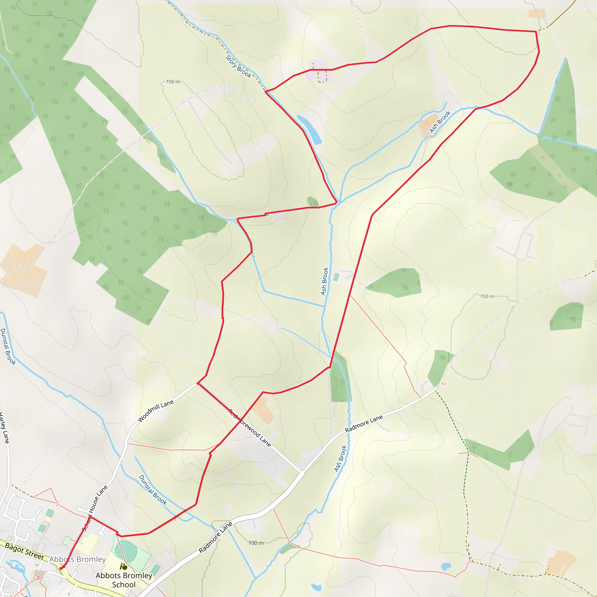 Abbots Bromley Circular mobile static map