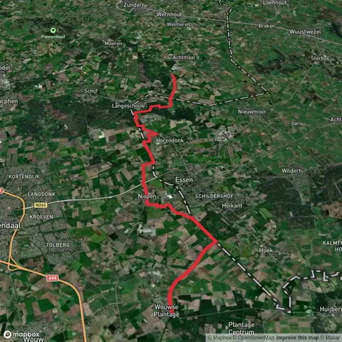 Woiwse Plantage to Achtmaal via Grenslandpad