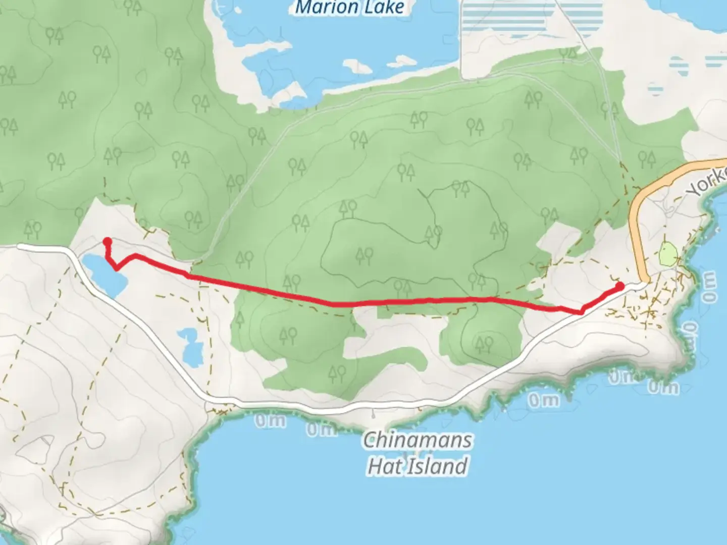 An image depicting the trail Thomson - Pfitzner Plaster Trail and its surrounding area.