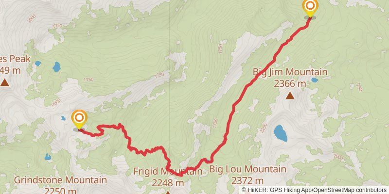 Painter Creek via Chatter Creek Trail stage 3 Map
