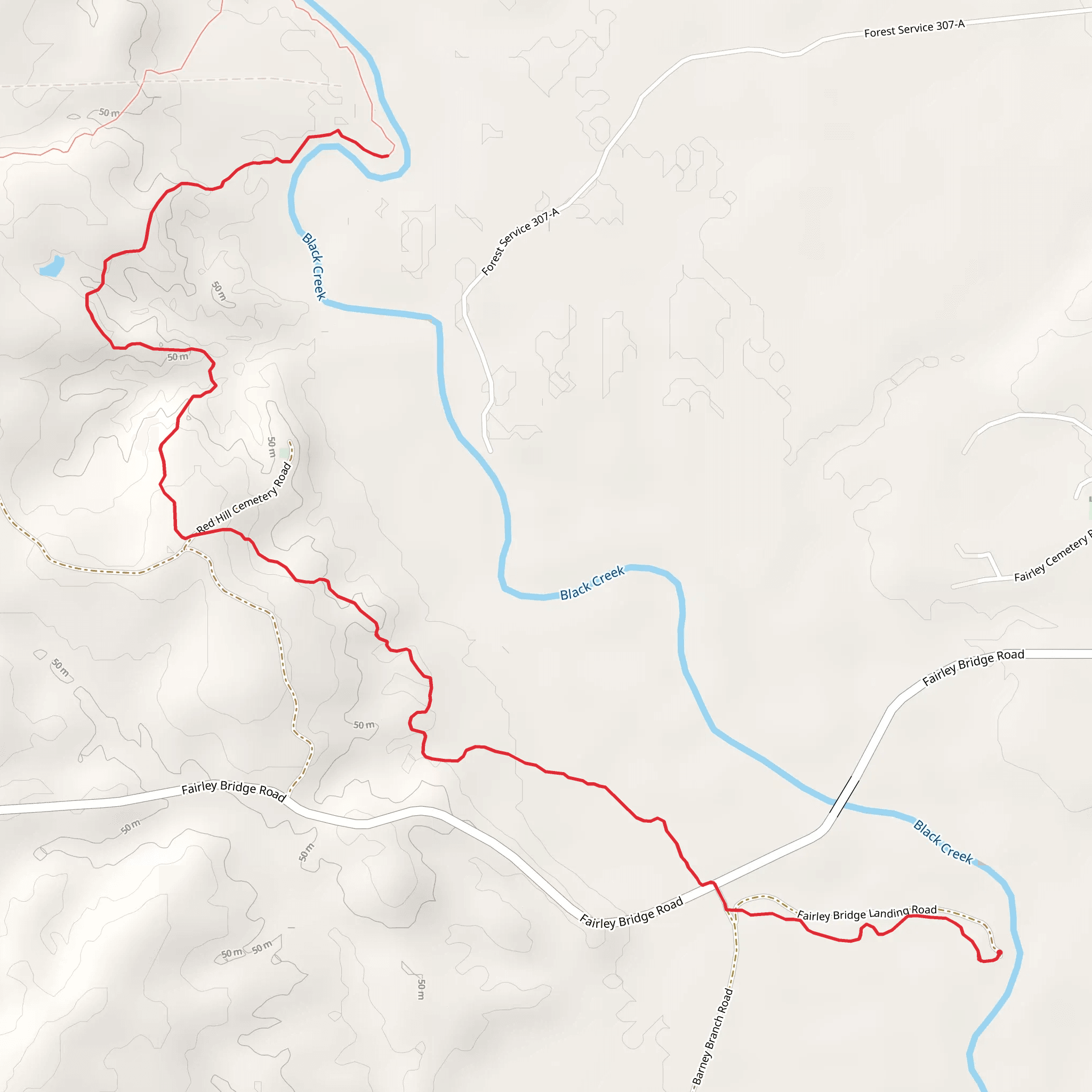 Black Creek National Recreation Trail mobile static map