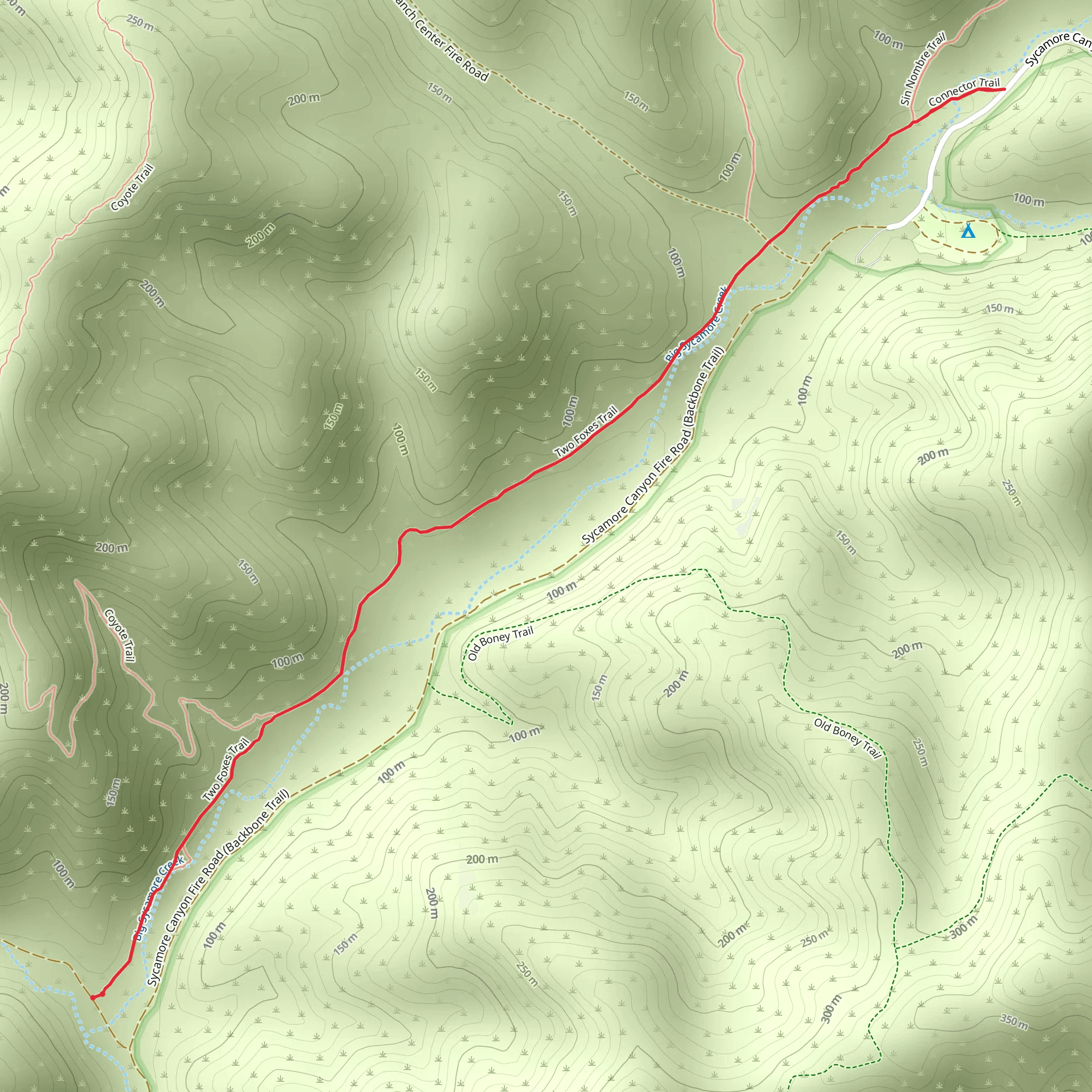 Two Foxes Trail mobile static map