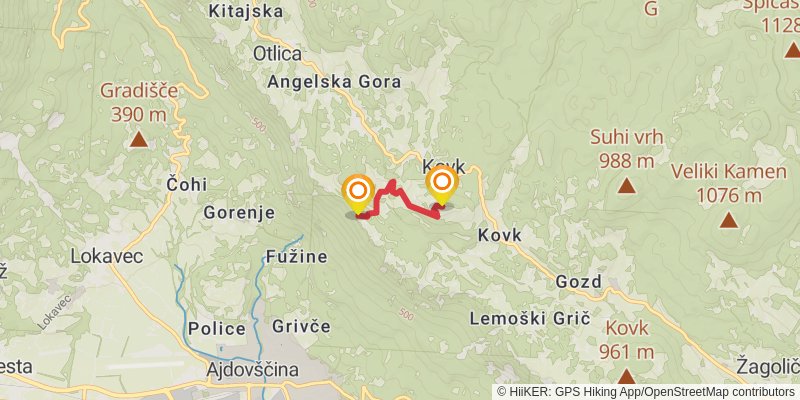 The Slovene Mountain Trail spur 3 Map