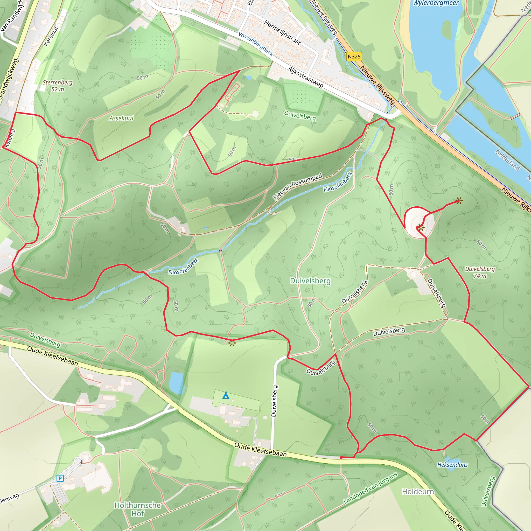 Duivelsberg and Eversbos Loop mobile static map