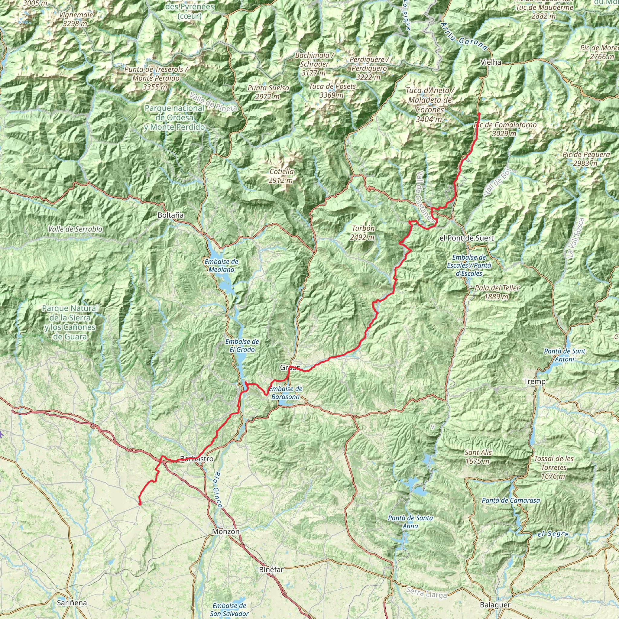 GR 17 - Conangles - Berbegal mobile static map