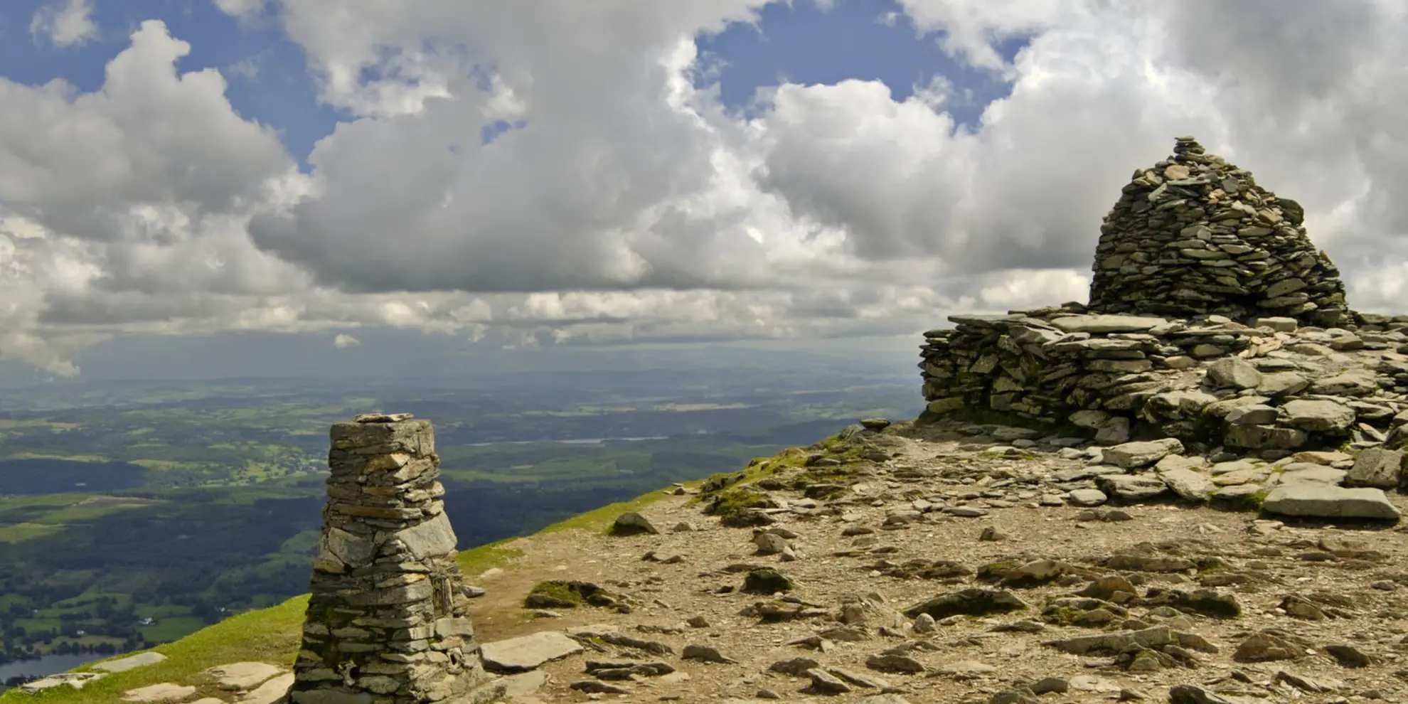 An image depicting the trail The Old Man of Coniston and its surrounding area.
