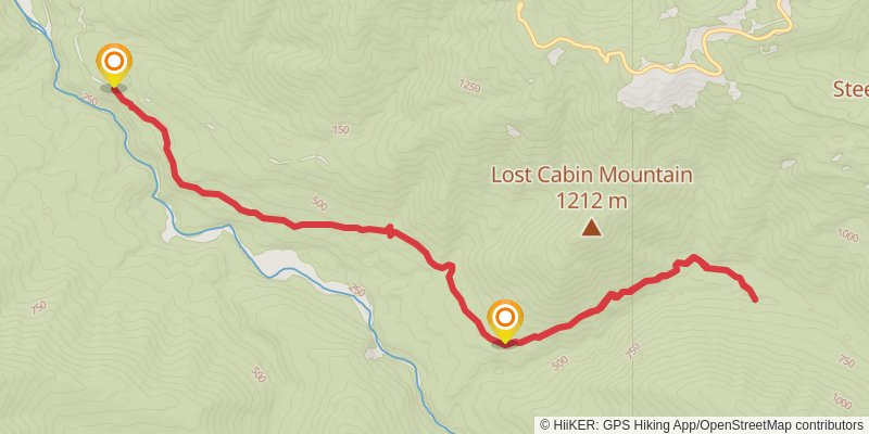 Lillian River Trail via Elwha River Trail stage 2 Map