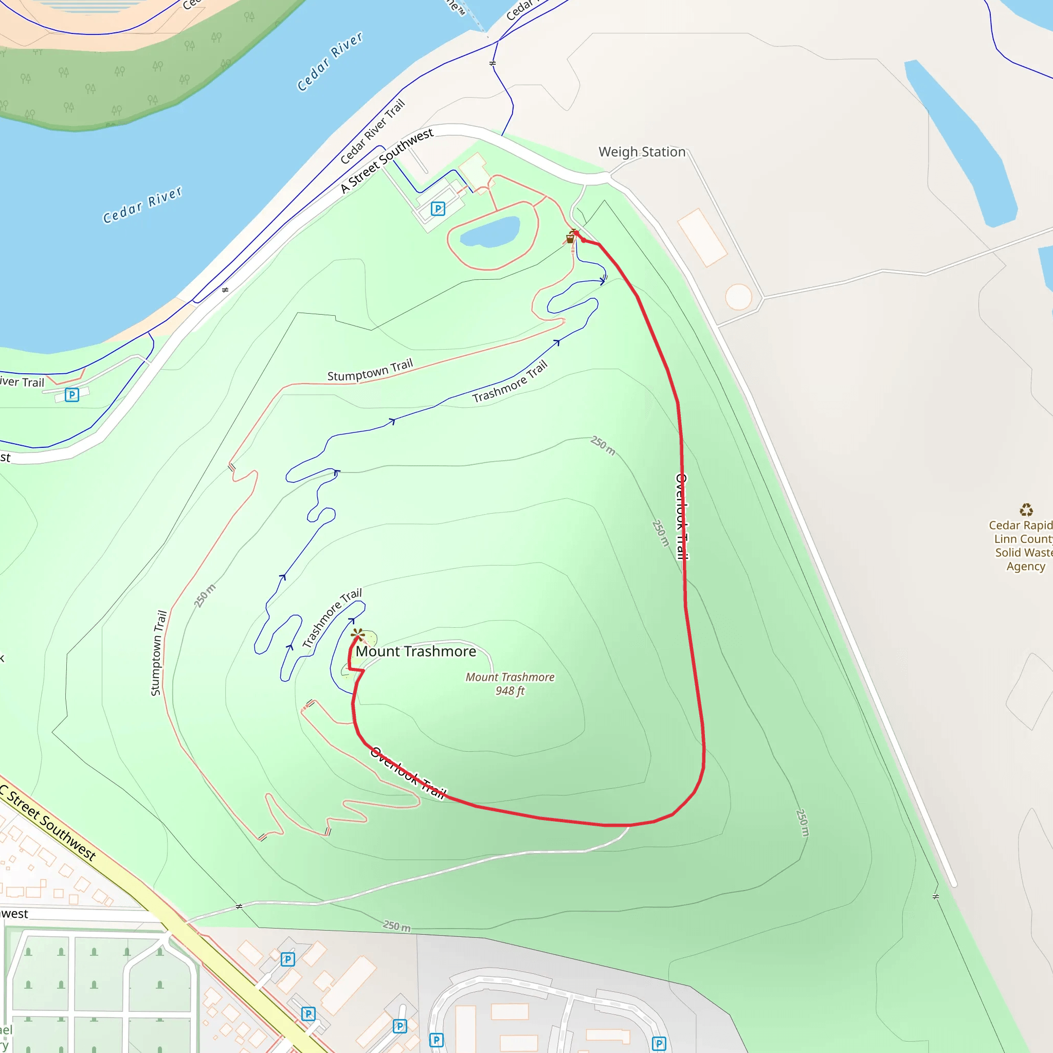 Overlook Trail mobile static map