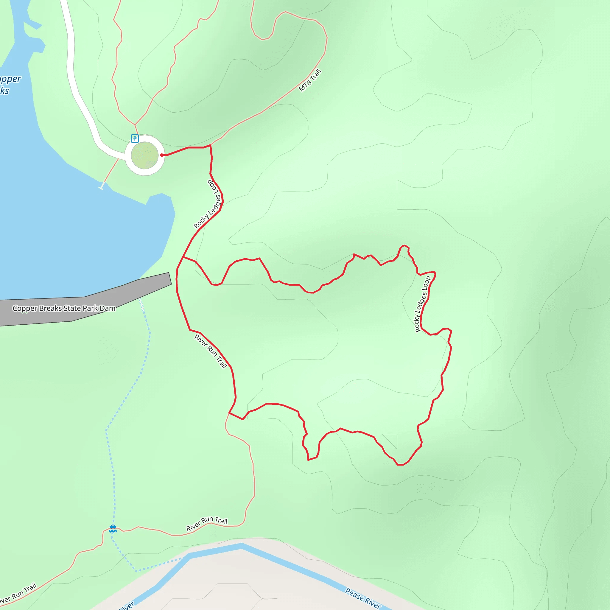 Rocky Ledges Loop mobile static map