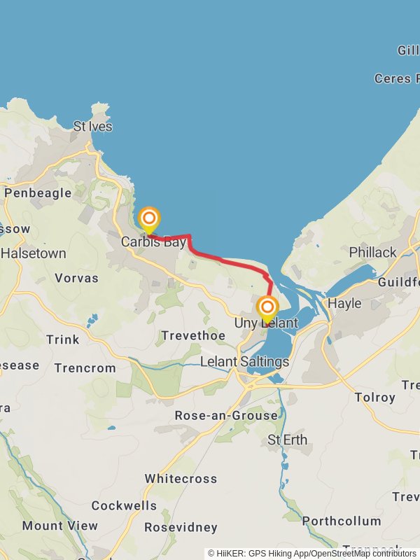 Porthkidney Sands Walk Cornwall England