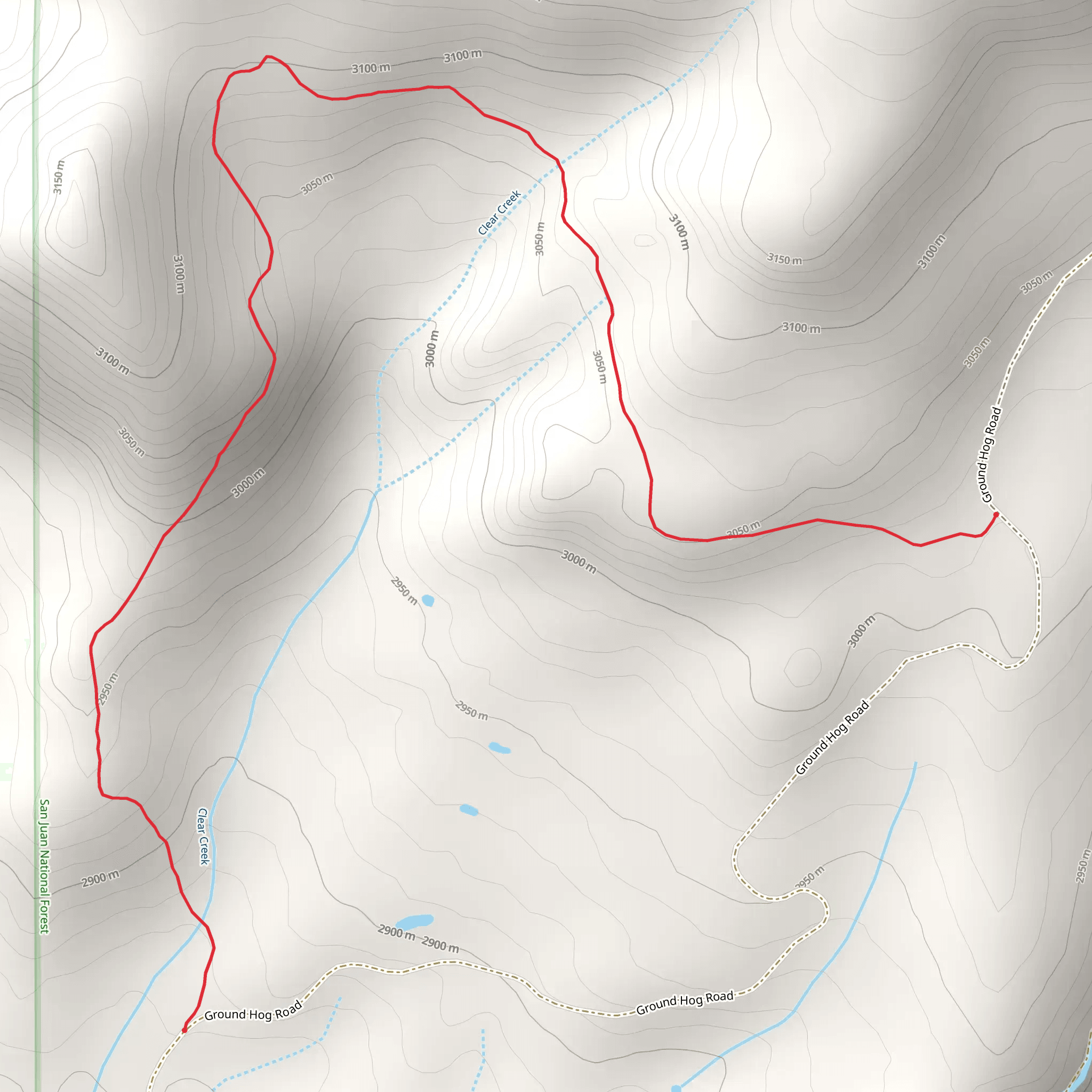 Groundhog OHV Trail mobile static map