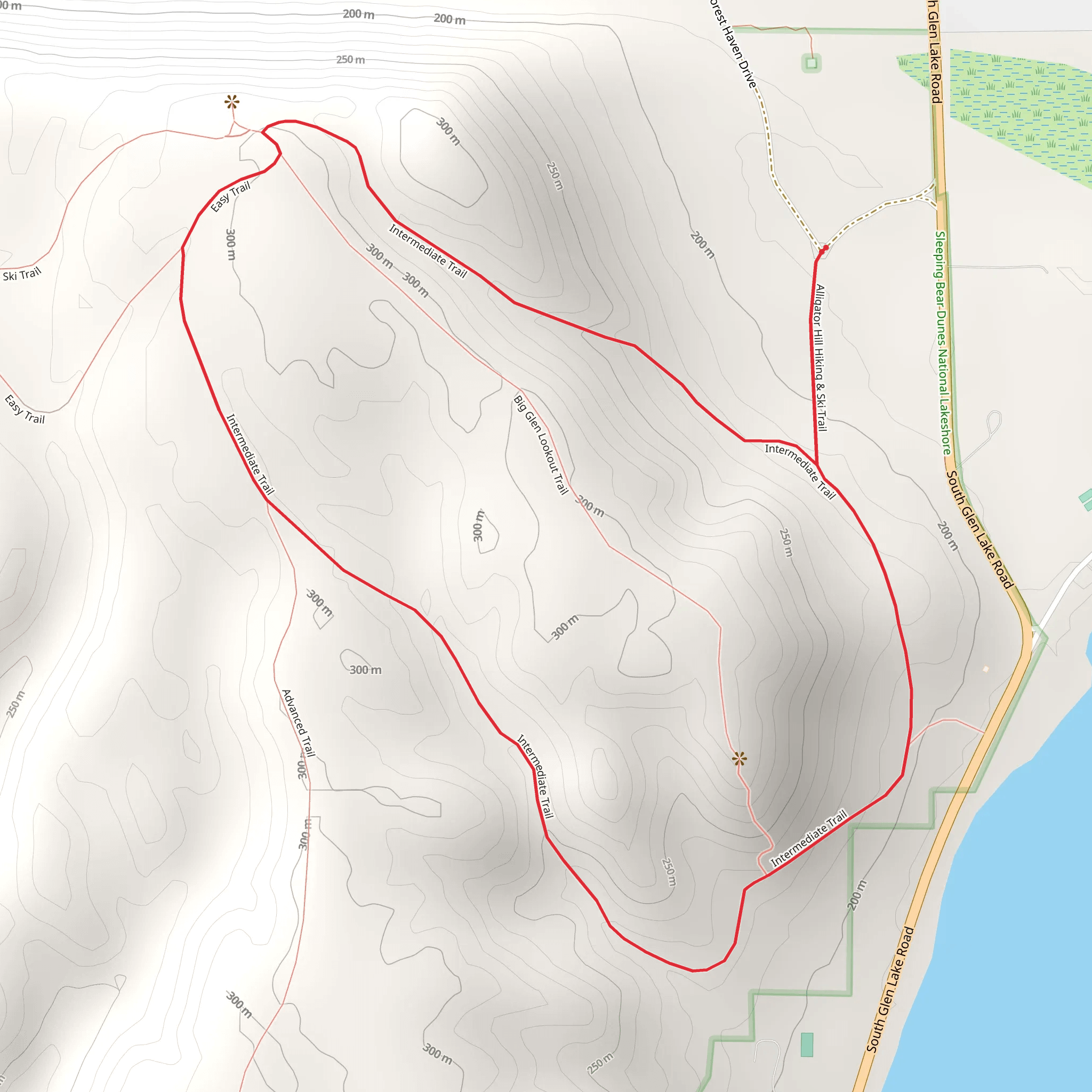 Intermediate Loop Trail mobile static map