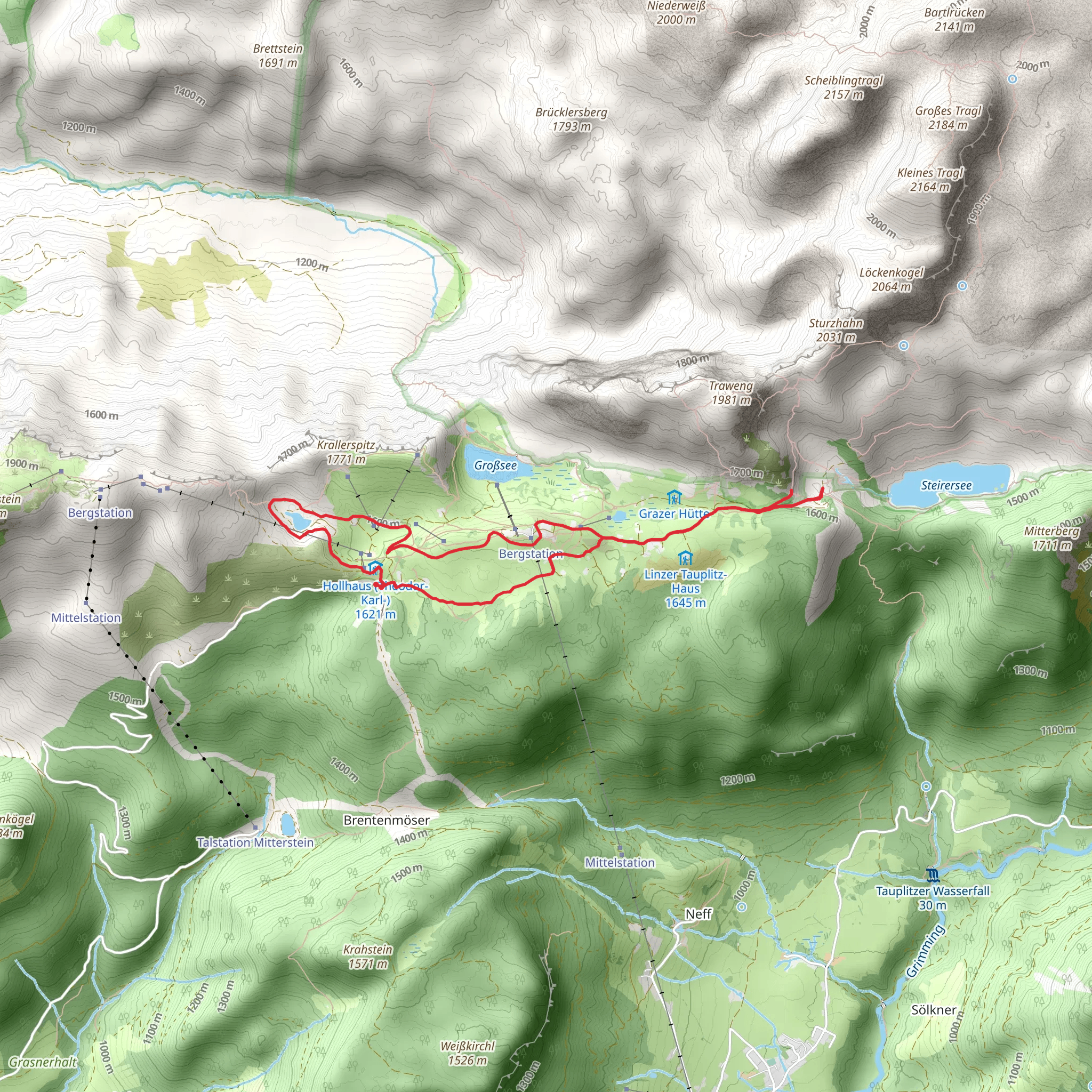 Tauplitzalm Hike mobile static map