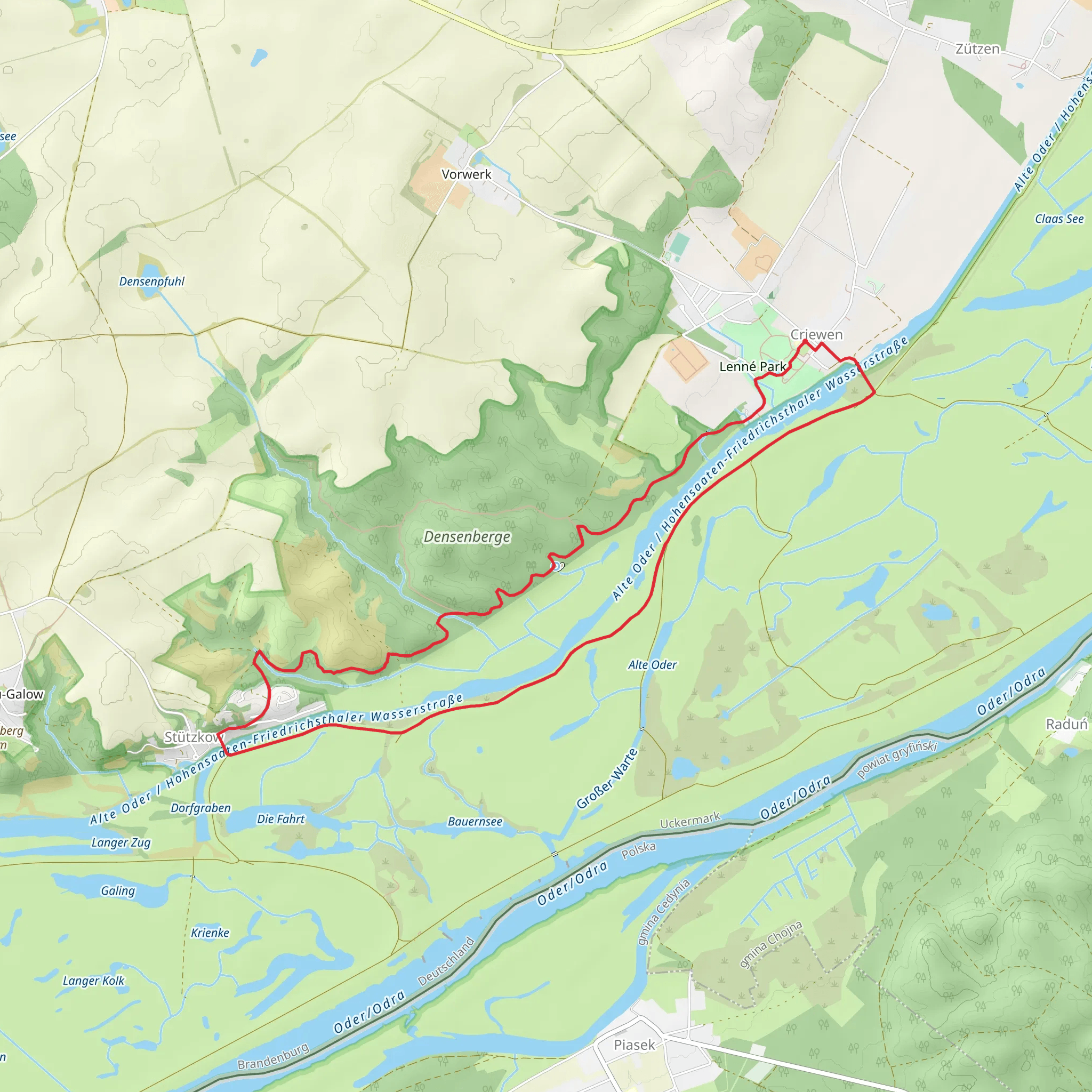 Weg Der Auenblicke Loop via Parkteich and Lenne Park mobile static map