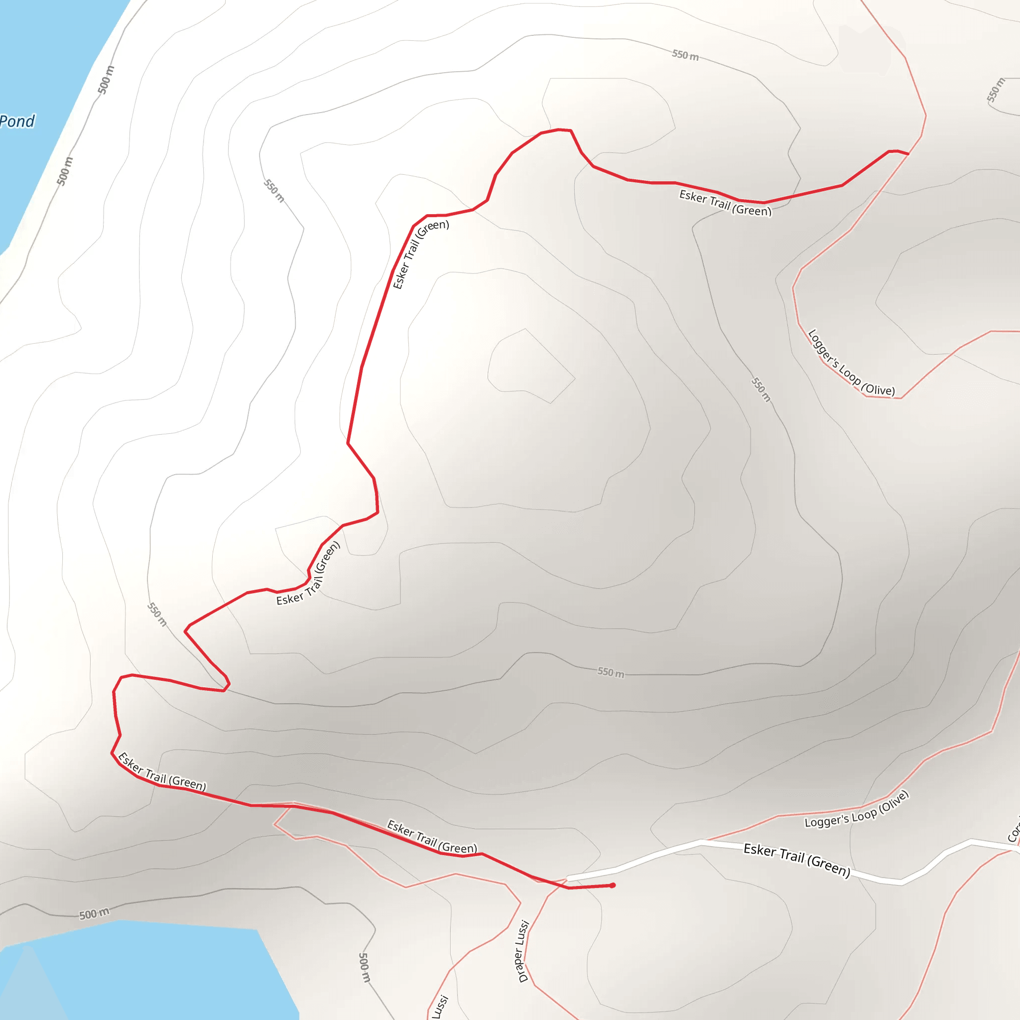 Esker Trail mobile static map