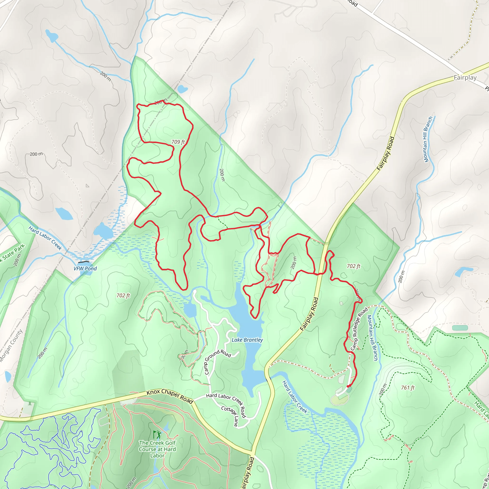 Green Loop Trail - Lake Brantley mobile static map