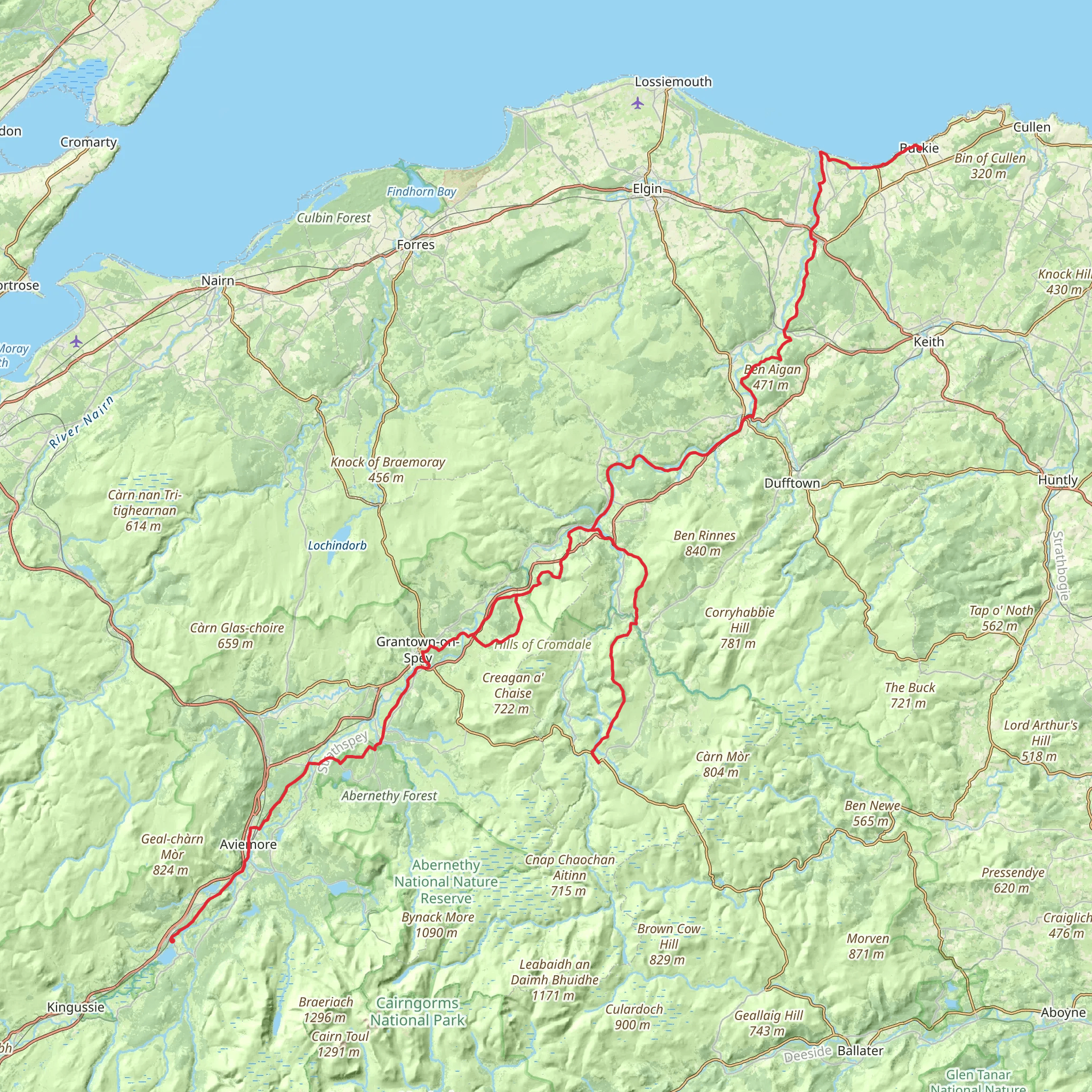 Speyside Way mobile static map