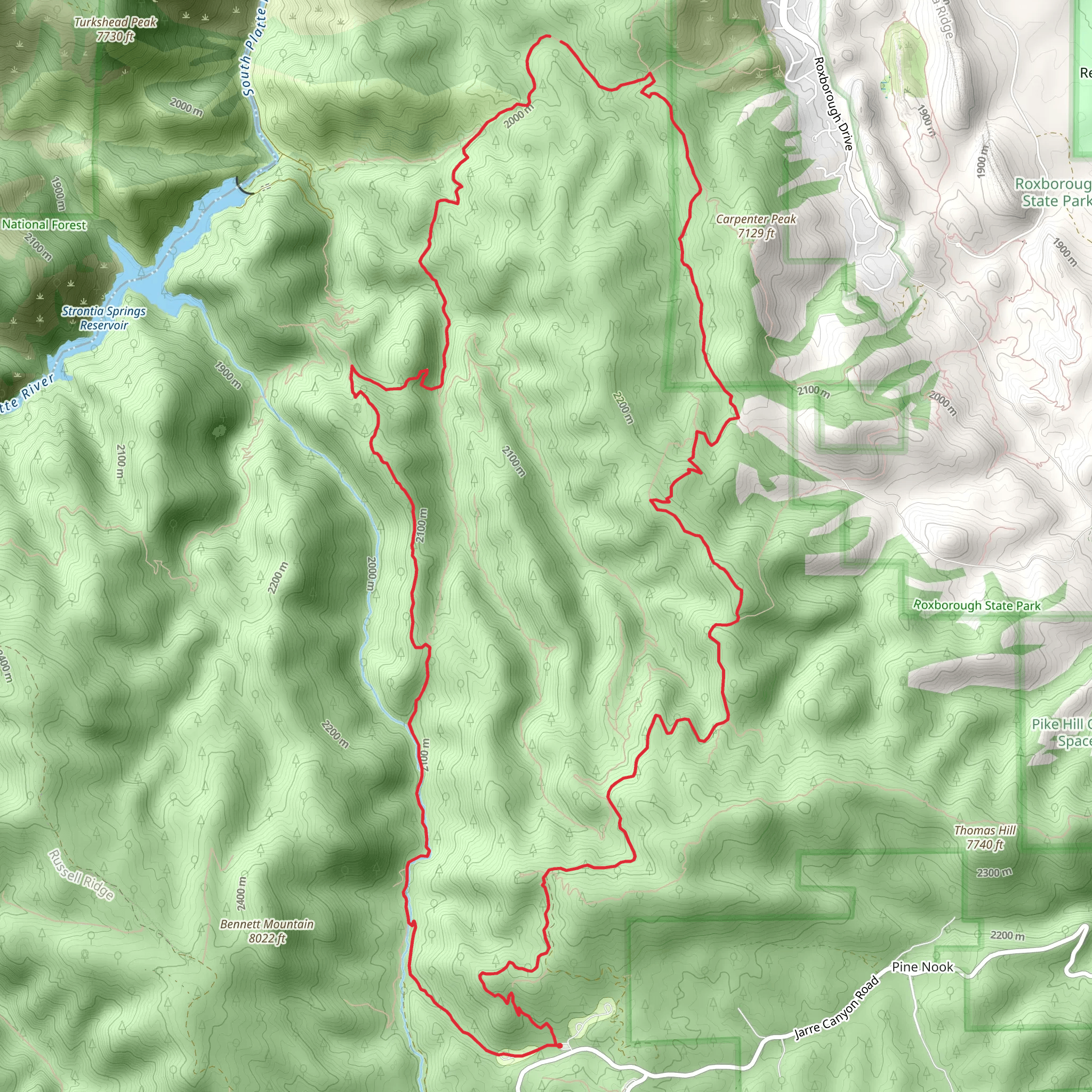 Indian Creek Trail mobile static map
