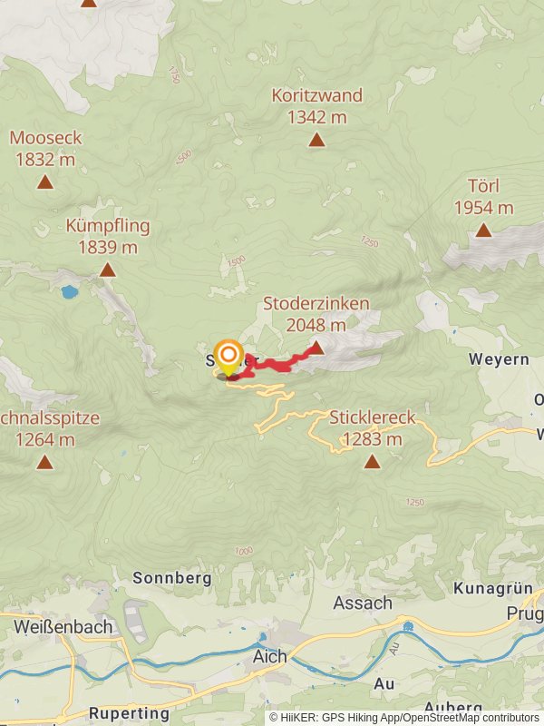 Friedenskircherl Chapel and Stoderzinken Hike mobile static map