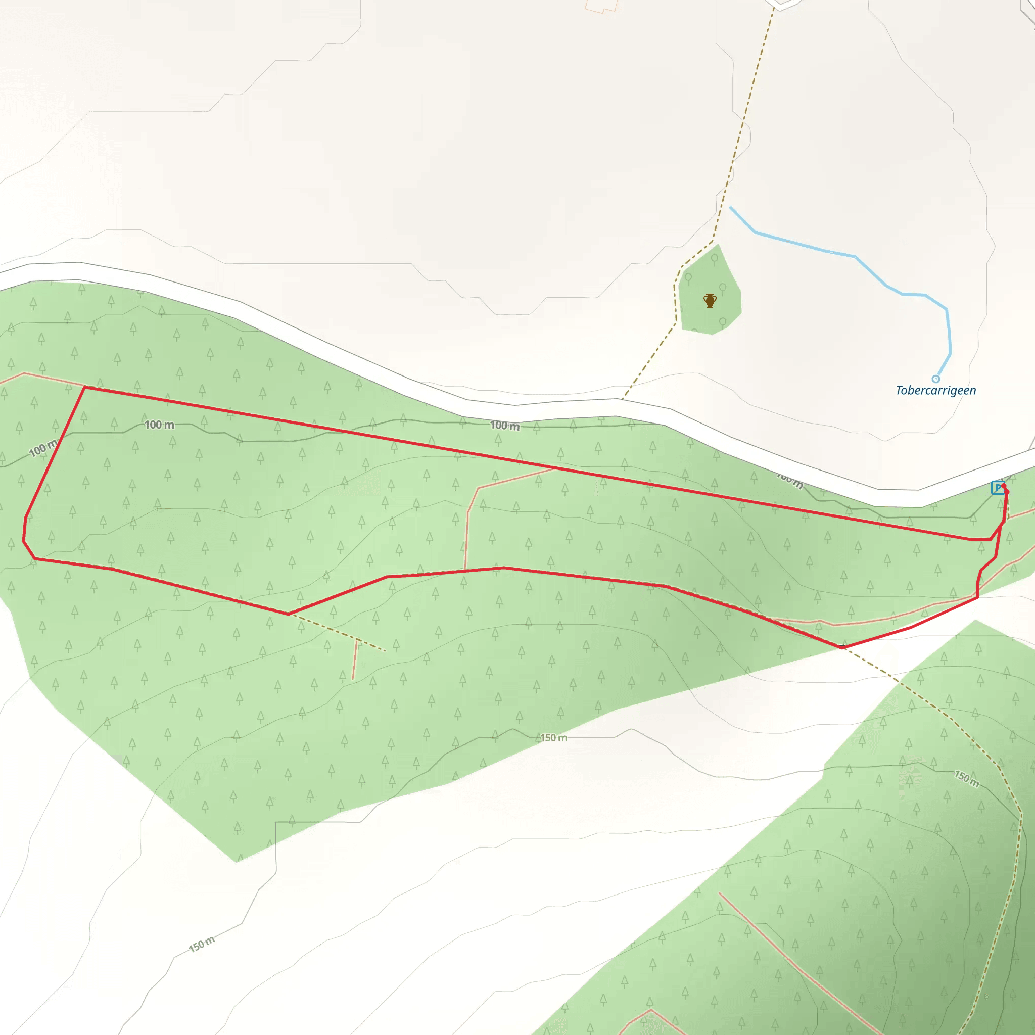 Lacken Hill and Dunbrody Forest Trails - Forest of Dunbrody mobile static map