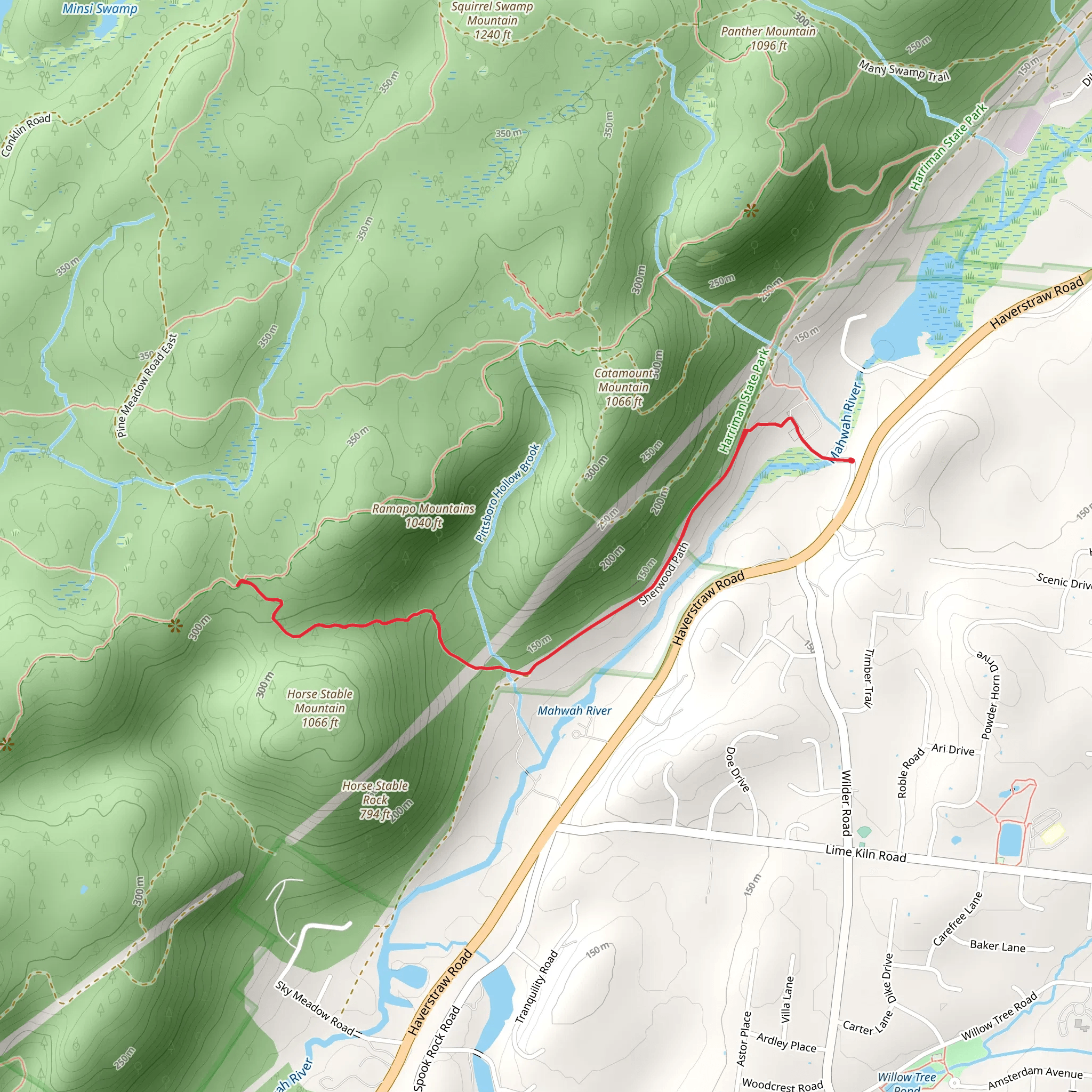 Sherwood Path mobile static map