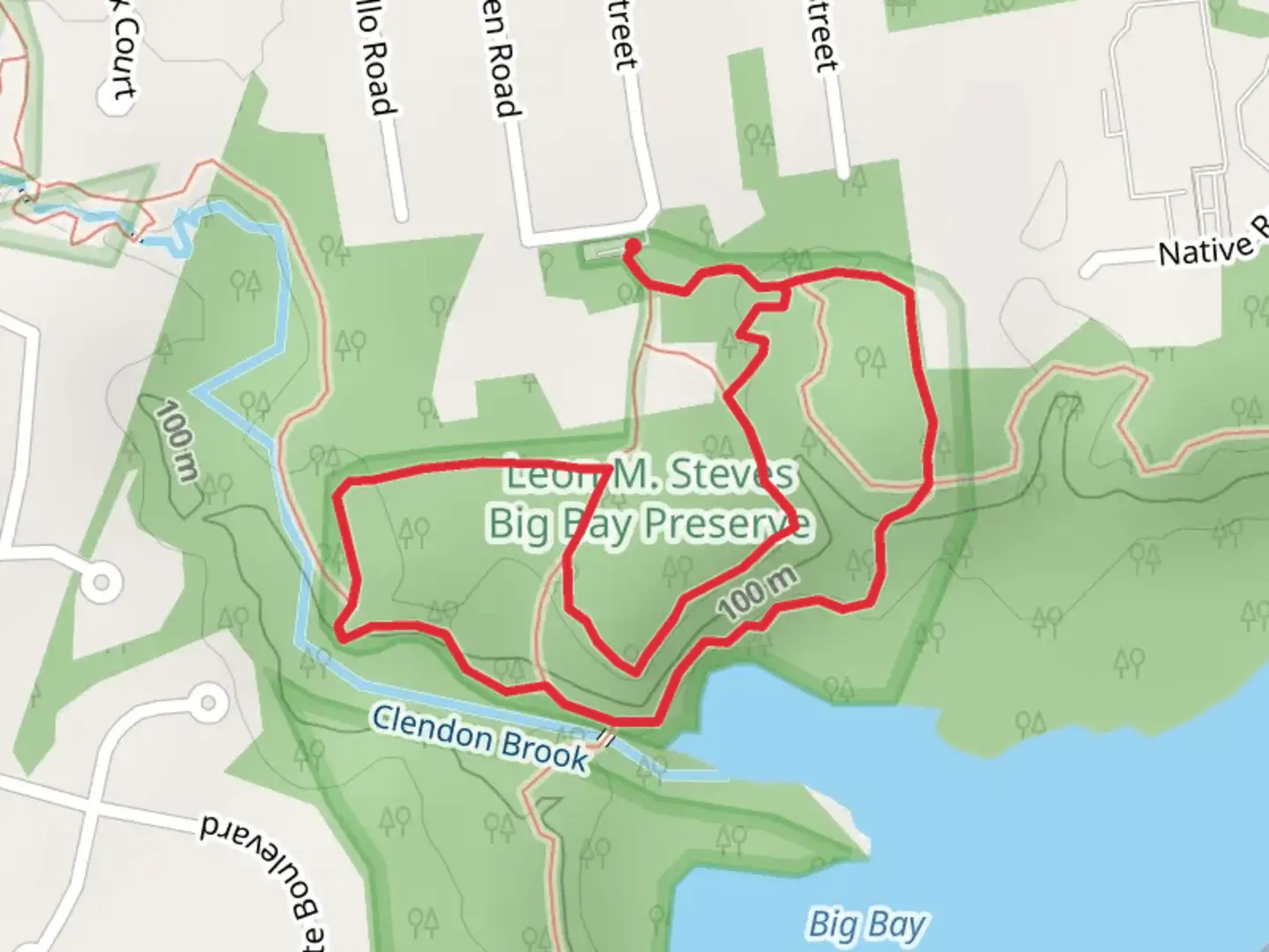 An image depicting the trail Clendon Brook Loop Trail and its surrounding area.