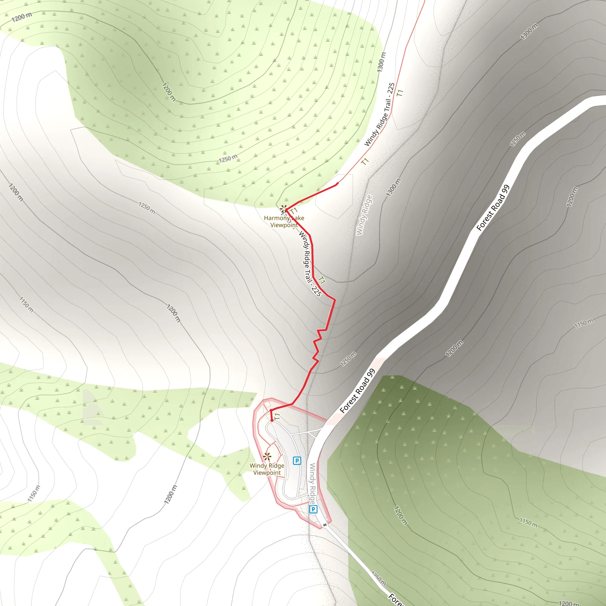 Windy Ridge Viewpoint mobile static map