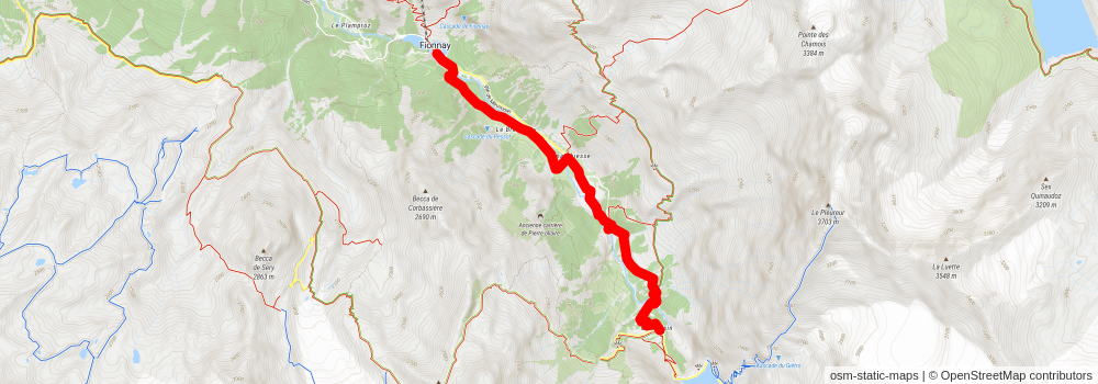 Secluded Val de Bagnes Trail stage 2 Map