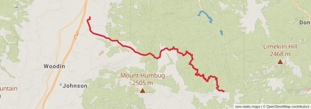 American Perimeter Trail - Rocky Mountains Primary stage 106 Map
