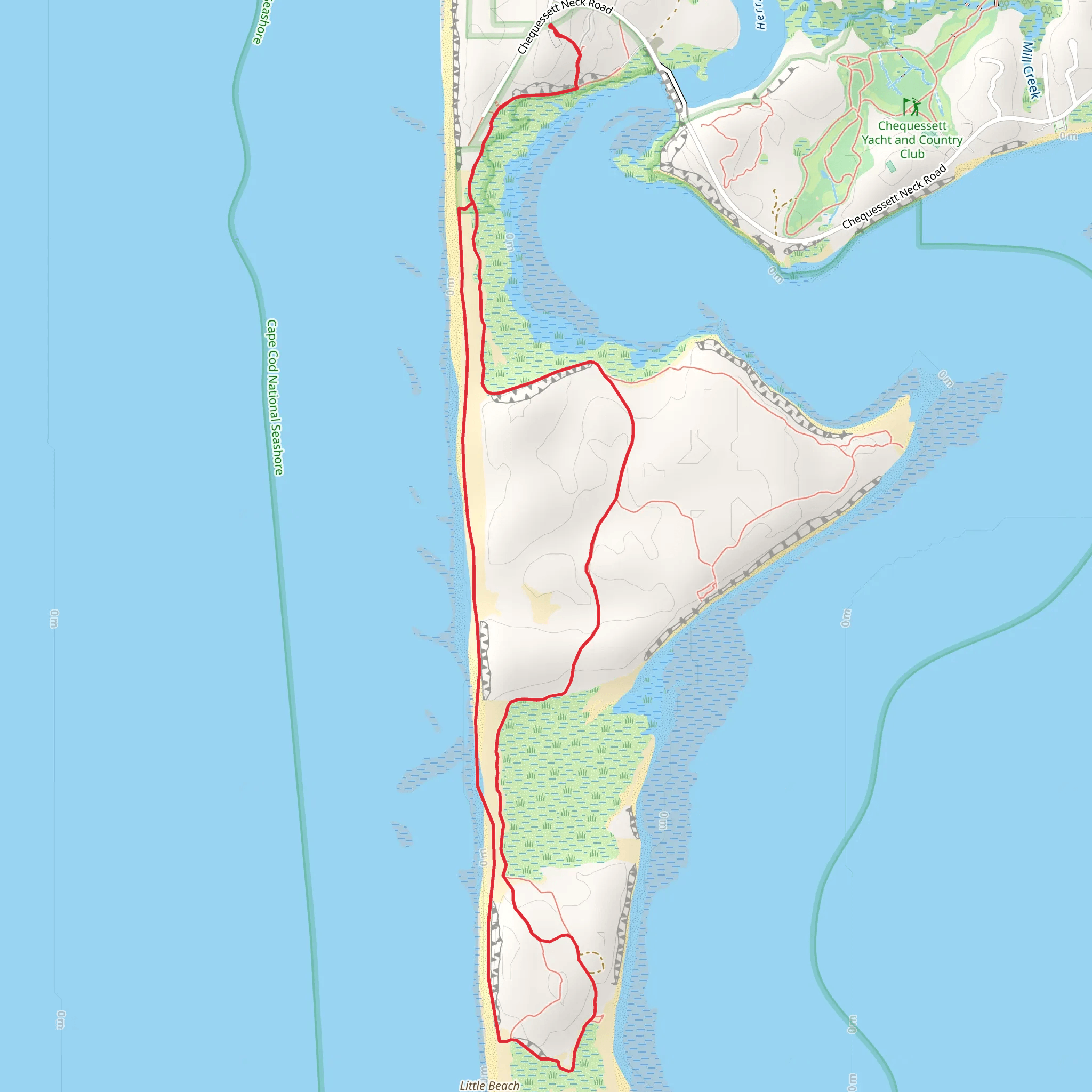 Little Beach Hill Loop Trail mobile static map