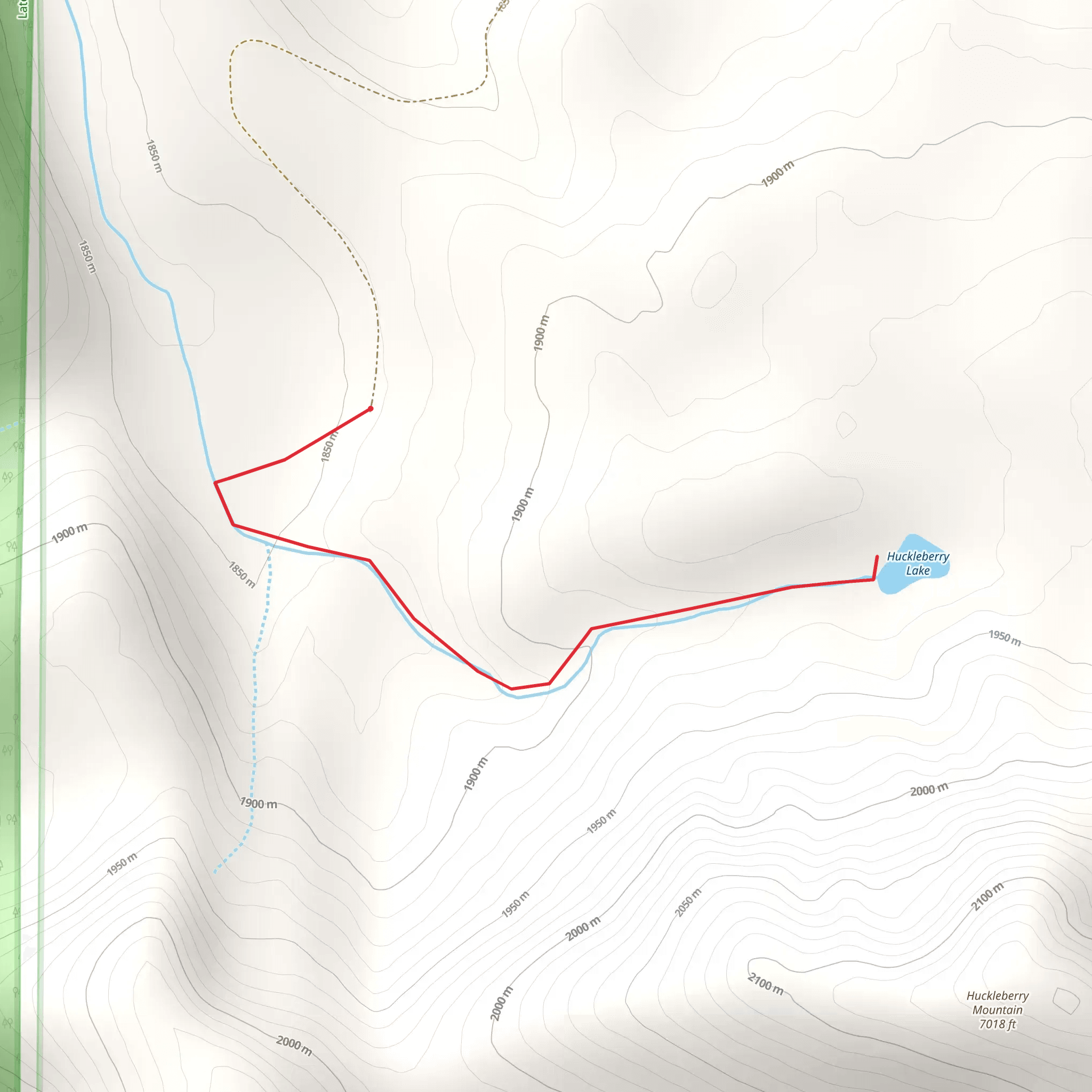 Huckleberry Lake mobile static map