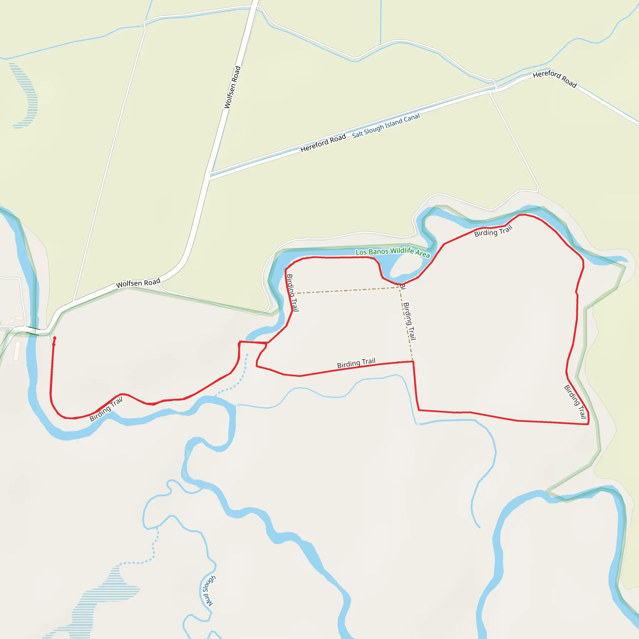 Birding Loop Trail mobile static map