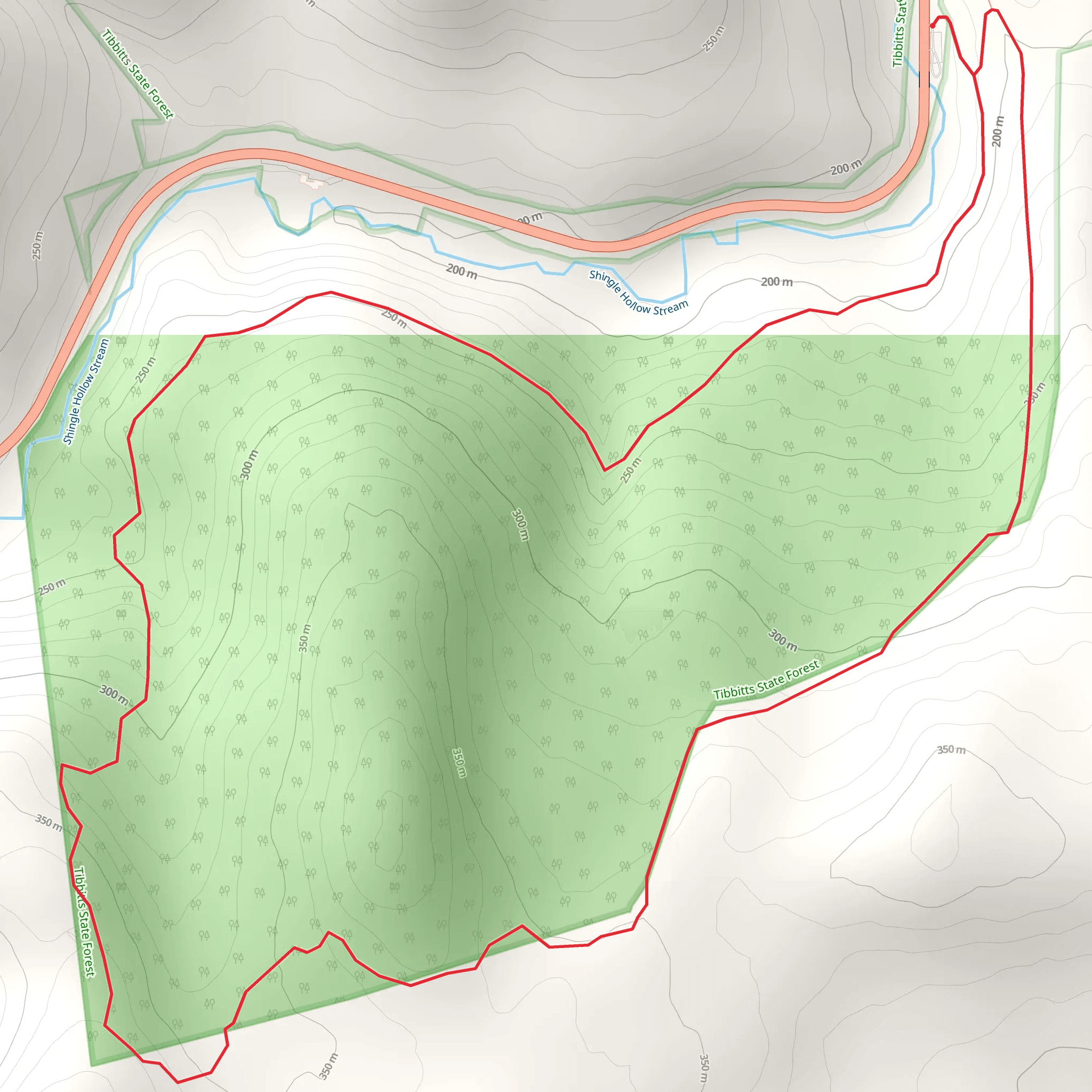 Tibbits State Forest Loop mobile static map