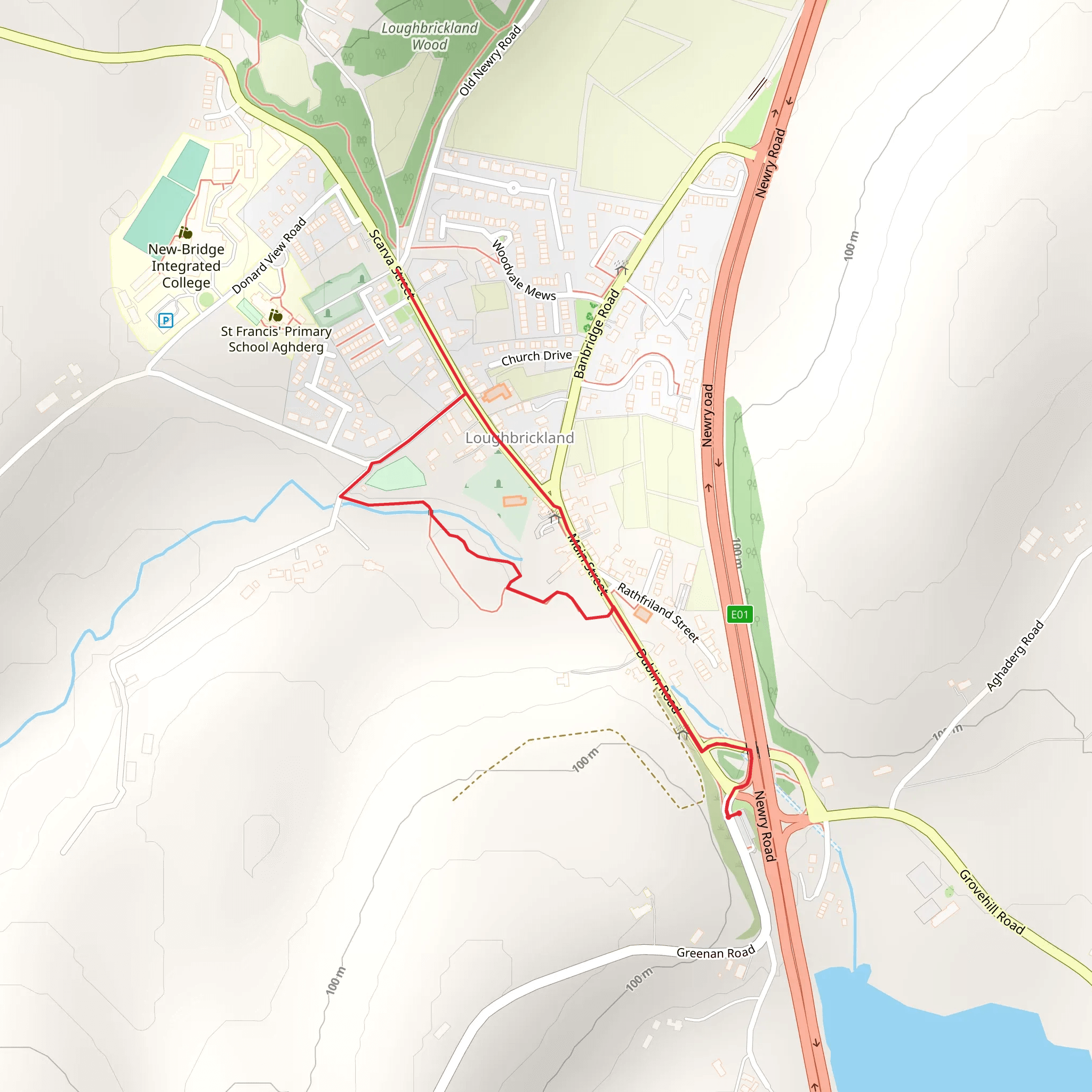 Loughbrickland Historic Trail mobile static map