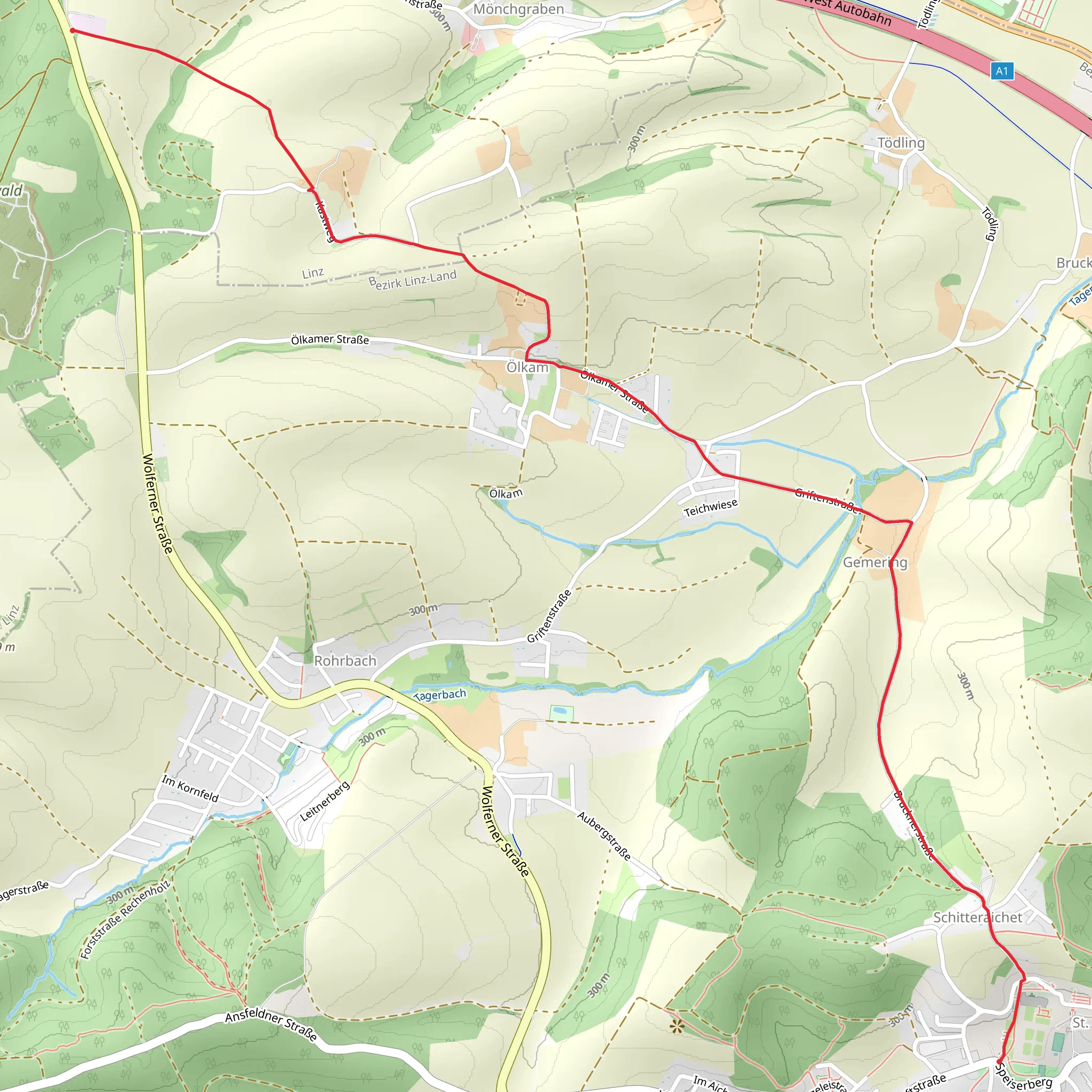 Brucknerweg Trail - 1 mobile static map